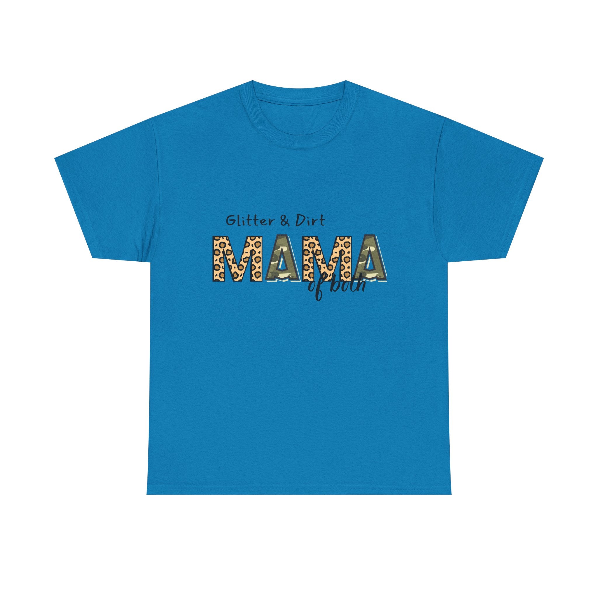 Mama of Dirt Tee — "Glitter & Dirt" Leopard Print Mama T‑Shirt