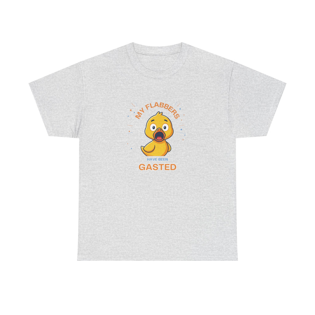 Duck Cartoon Tee — "My Flabbers are Gasted" Cute Shocked Rubber Duck T-Shirt