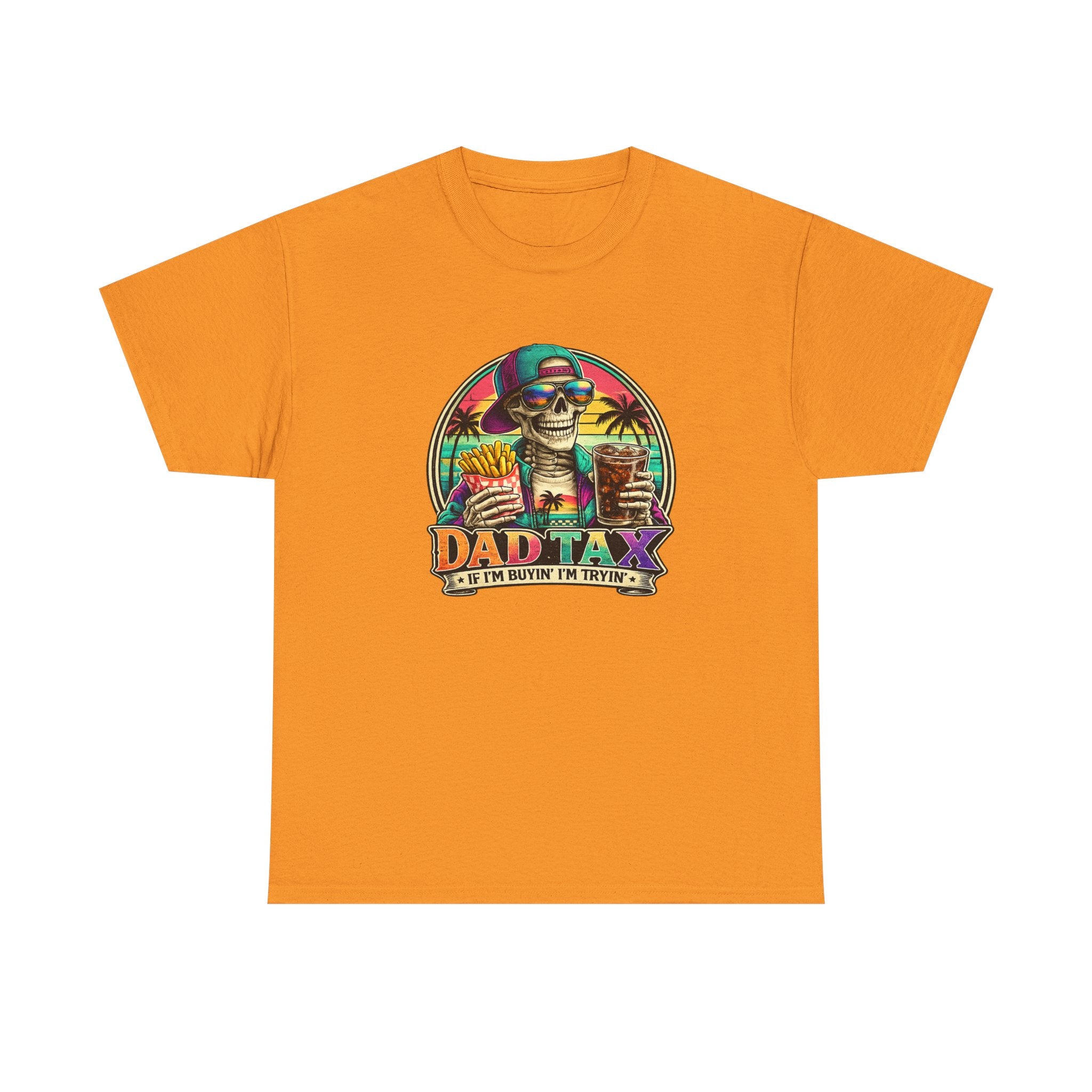 Dad Tax T-Shirt - Funny Dad Vacation Skull Tee (I’m Just Buying the Tacos)