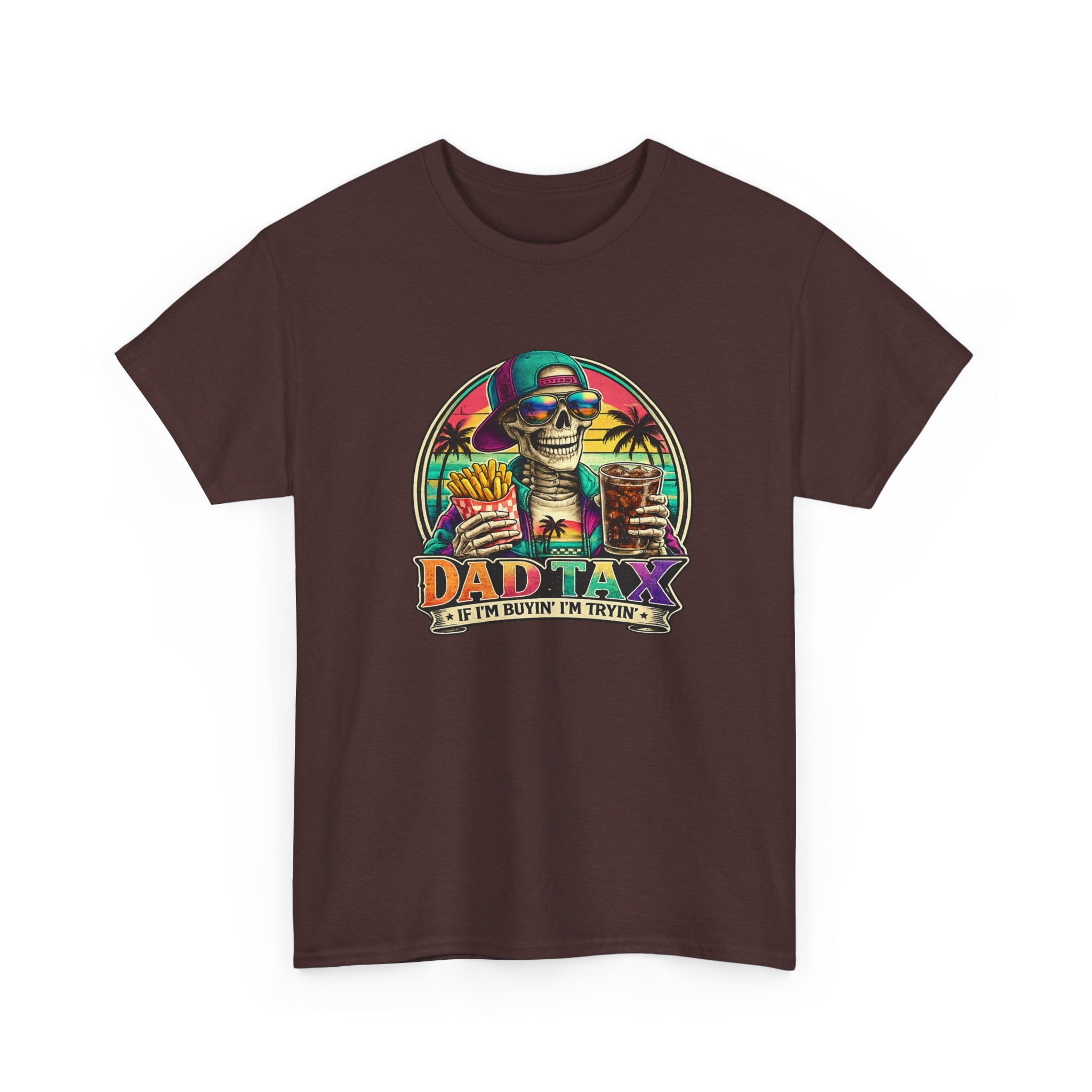 Dad Tax T-Shirt - Funny Dad Vacation Skull Tee (I’m Just Buying the Tacos)