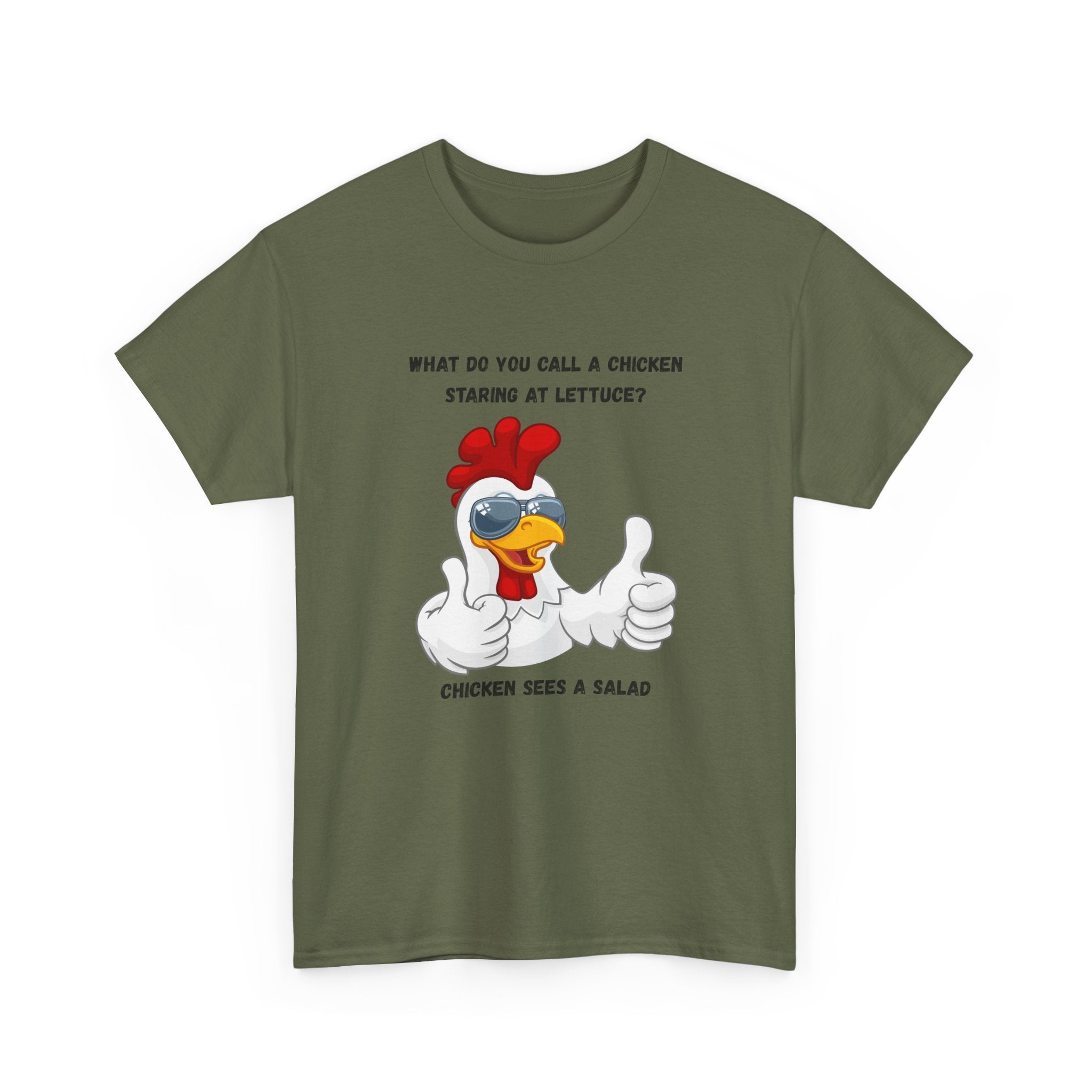 Chicken Sees A Salad Funny Pun T-Shirt