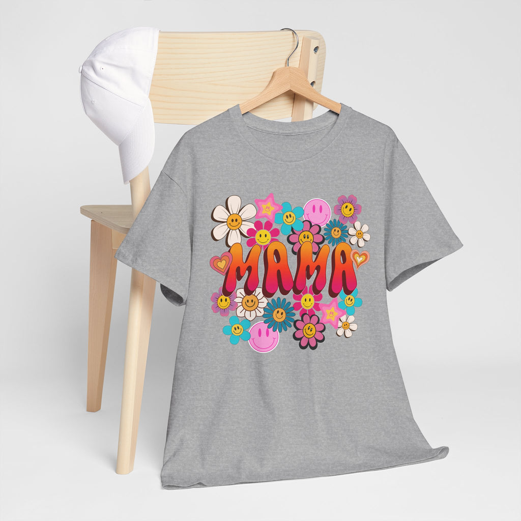 Mama Floral Tee — Retro Cute Flower Mom T‑Shirt