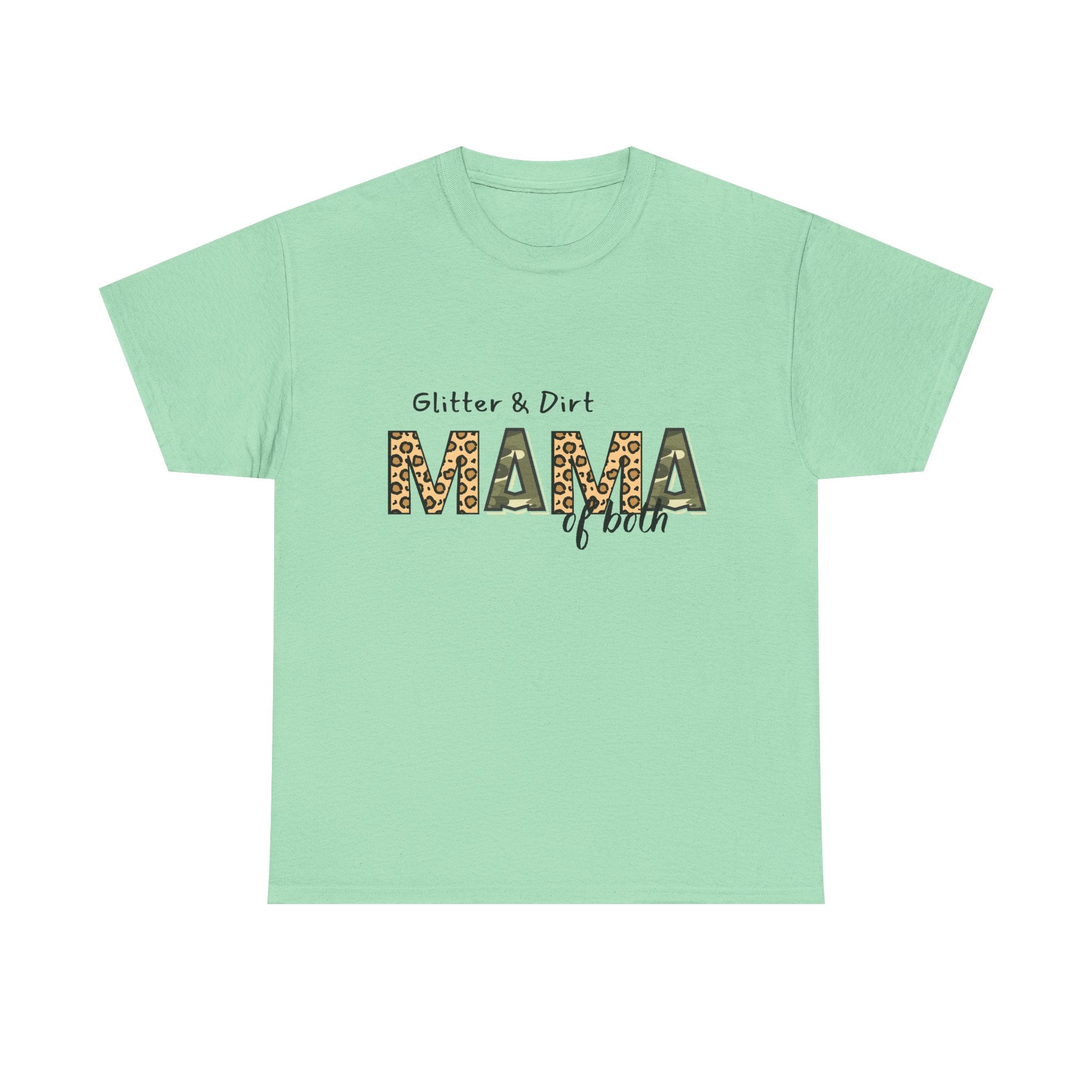 Mama of Dirt Tee — "Glitter & Dirt" Leopard Print Mama T‑Shirt