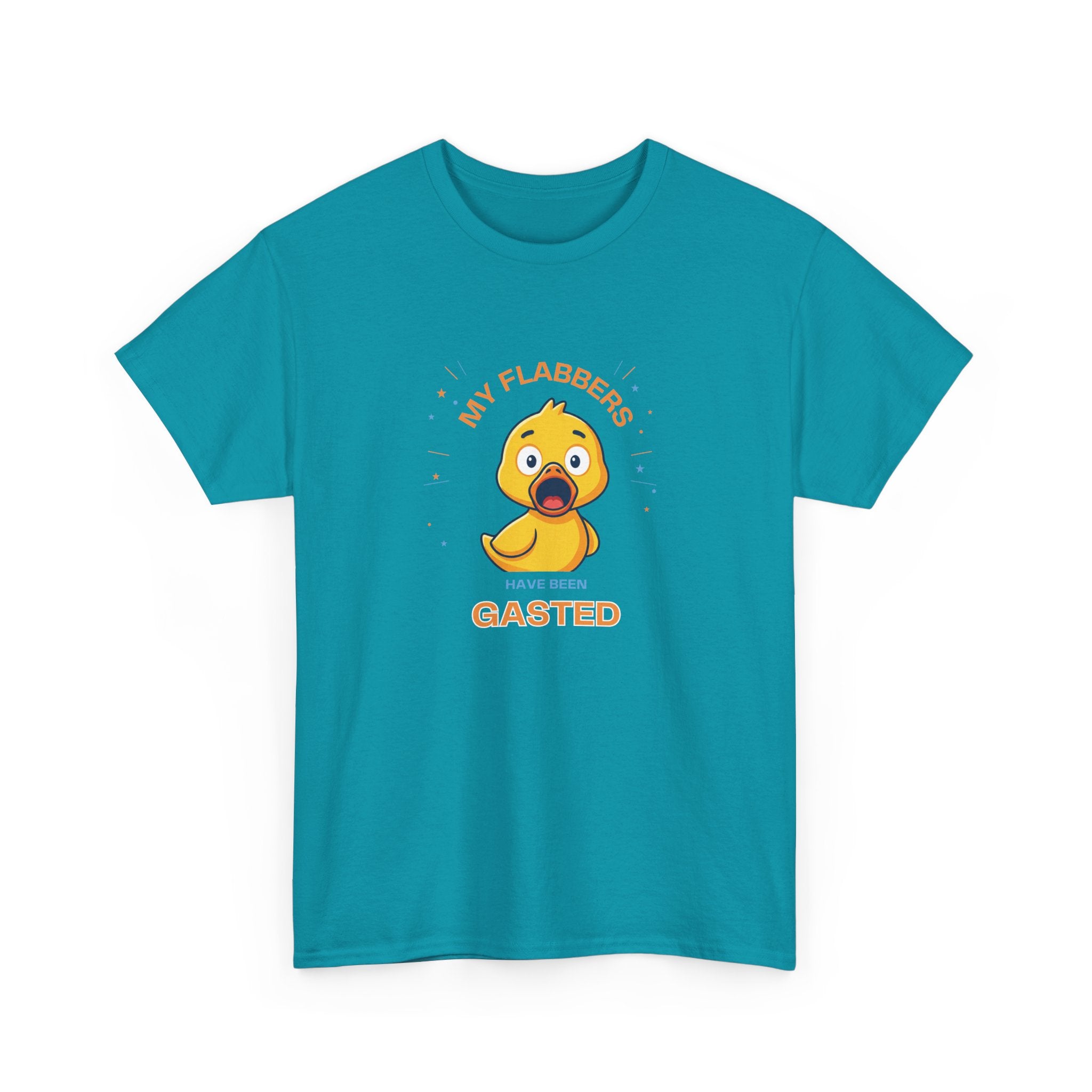 Duck Cartoon Tee — "My Flabbers are Gasted" Cute Shocked Rubber Duck T-Shirt