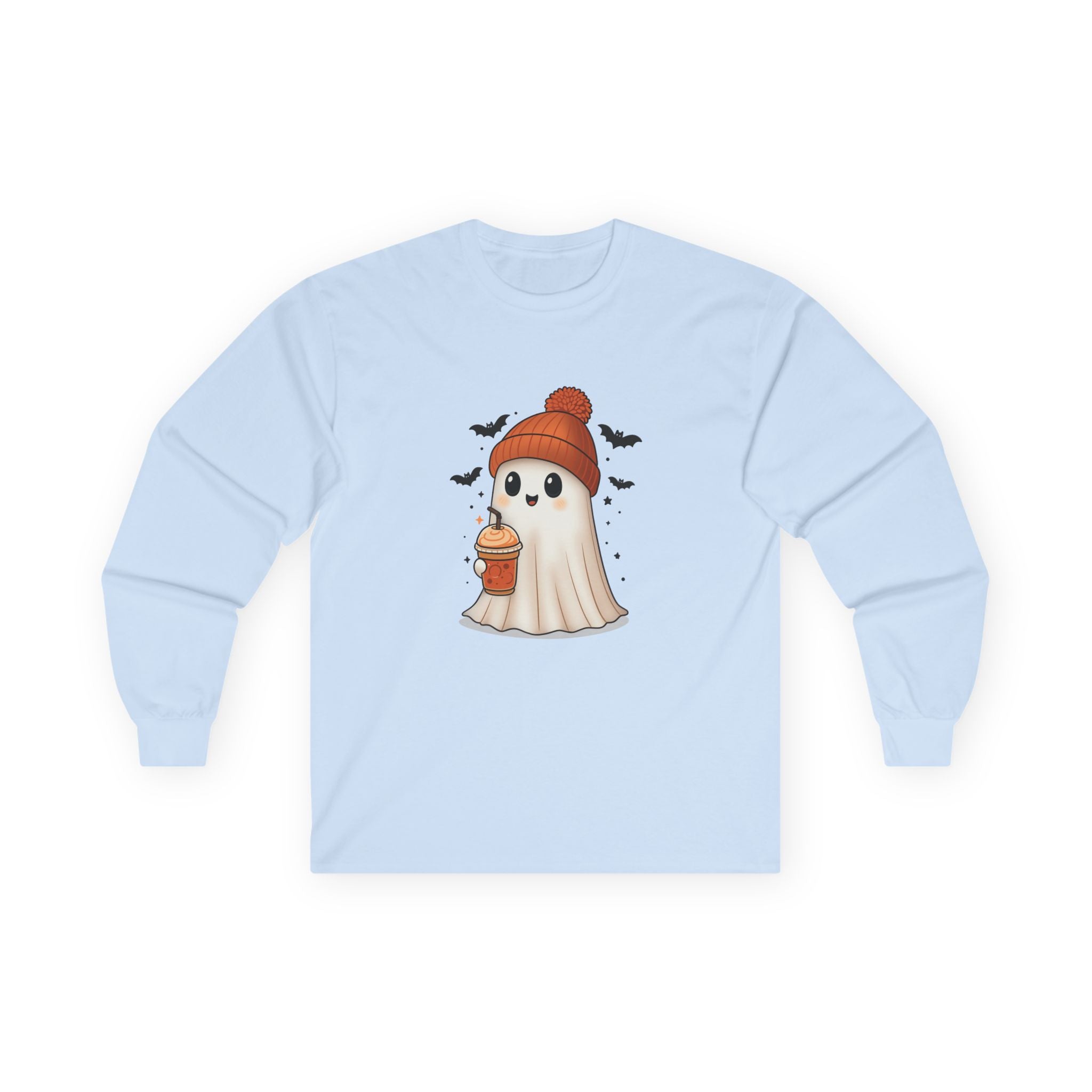 Cute Pumpkin Spice Ghost Unisex Ultra Cotton Long Sleeve Tee