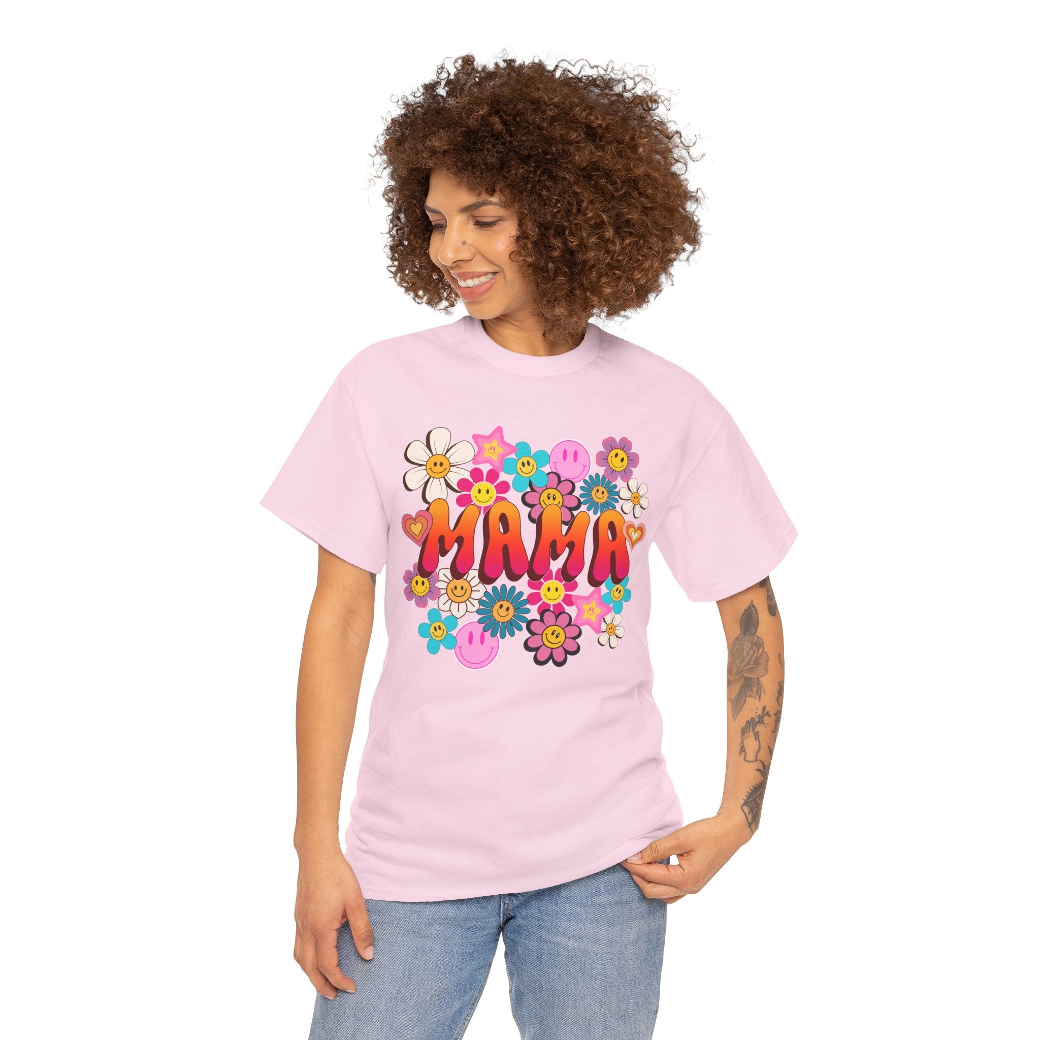 Mama Floral Tee — Retro Cute Flower Mom T‑Shirt