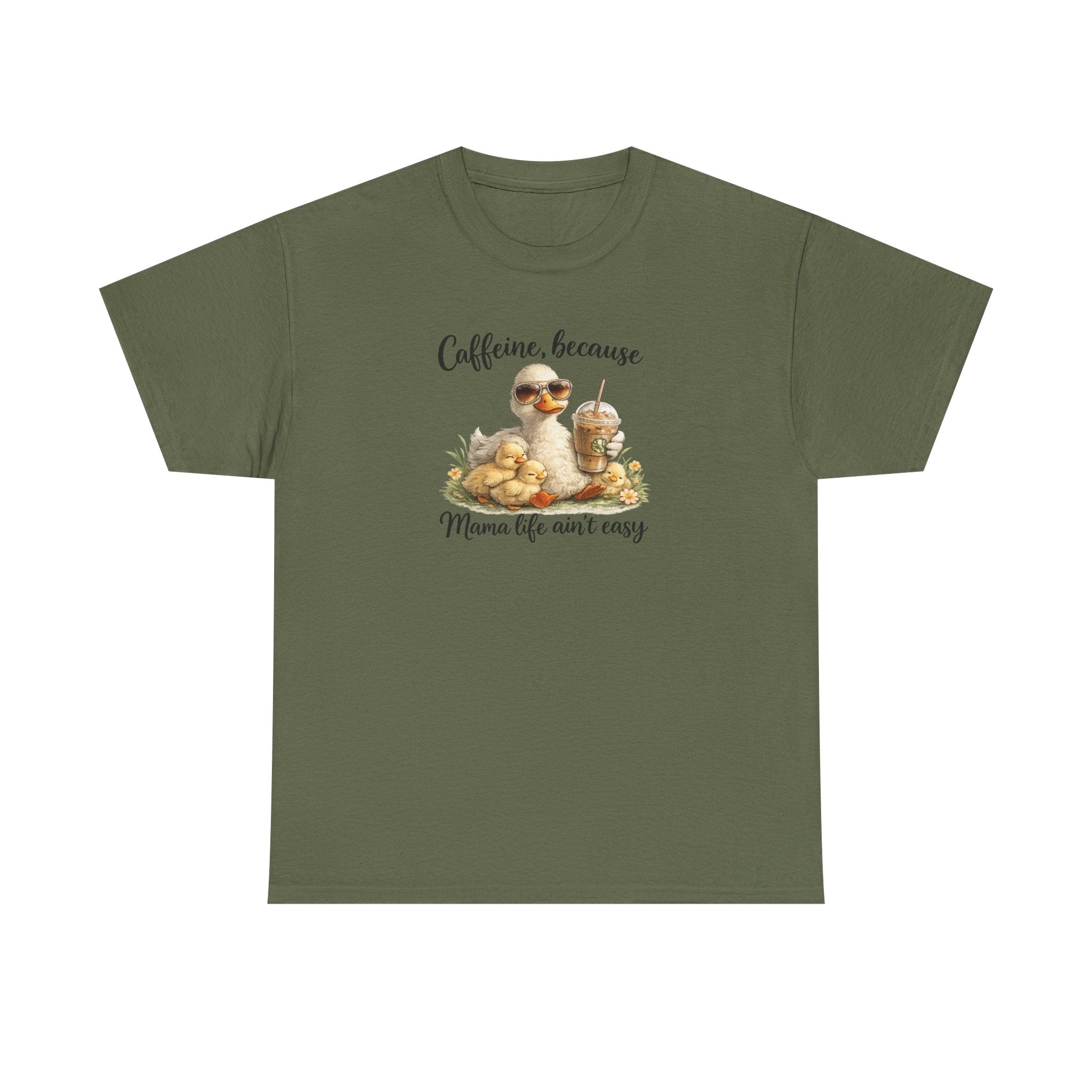 Mom Life Coffee Tee — Cute Mom & Baby Duck Caffeine Shirt