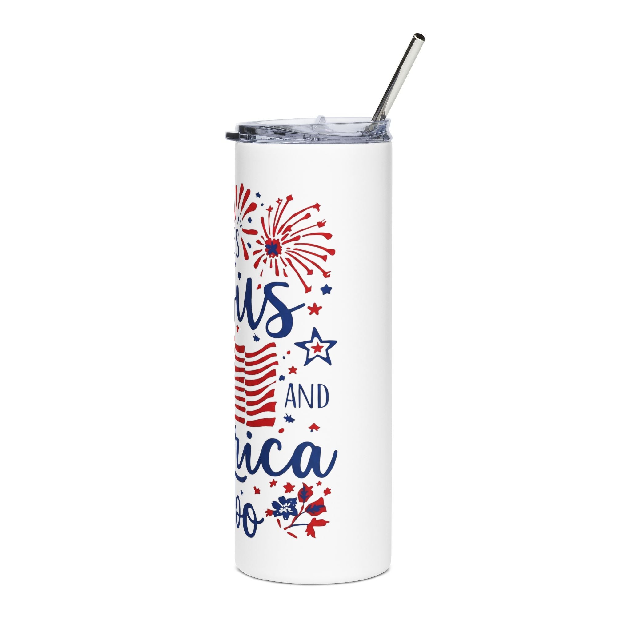 Loves Jesus & America Stainless Steel Tumbler, 20oz