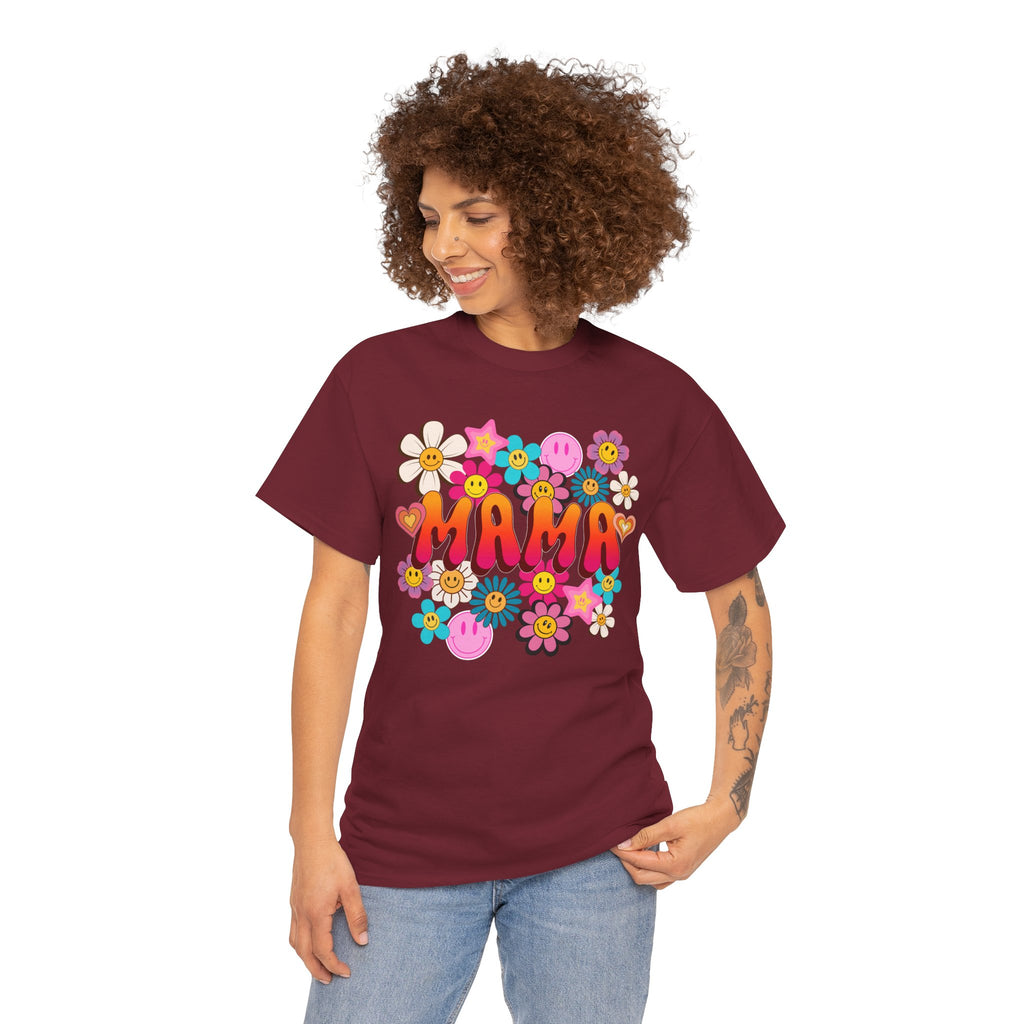 Mama Floral Tee — Retro Cute Flower Mom T‑Shirt
