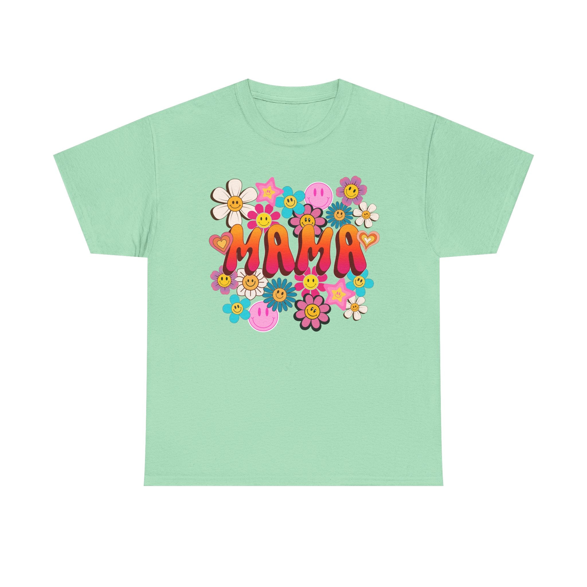 Mama Floral Tee — Retro Cute Flower Mom T‑Shirt