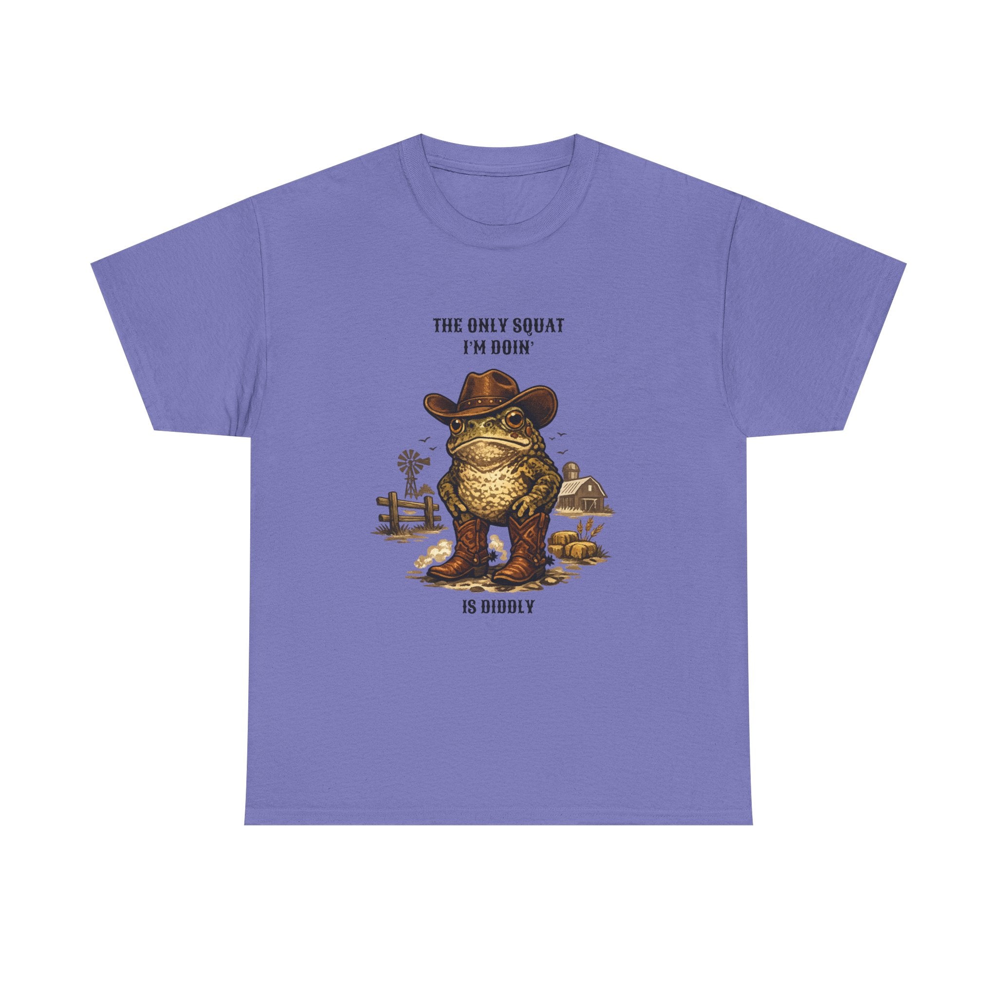Frog Cowboy Tee — “The Only Squat I’m Doin’ Is Diddle” Funny Western Graphic T-Shirt