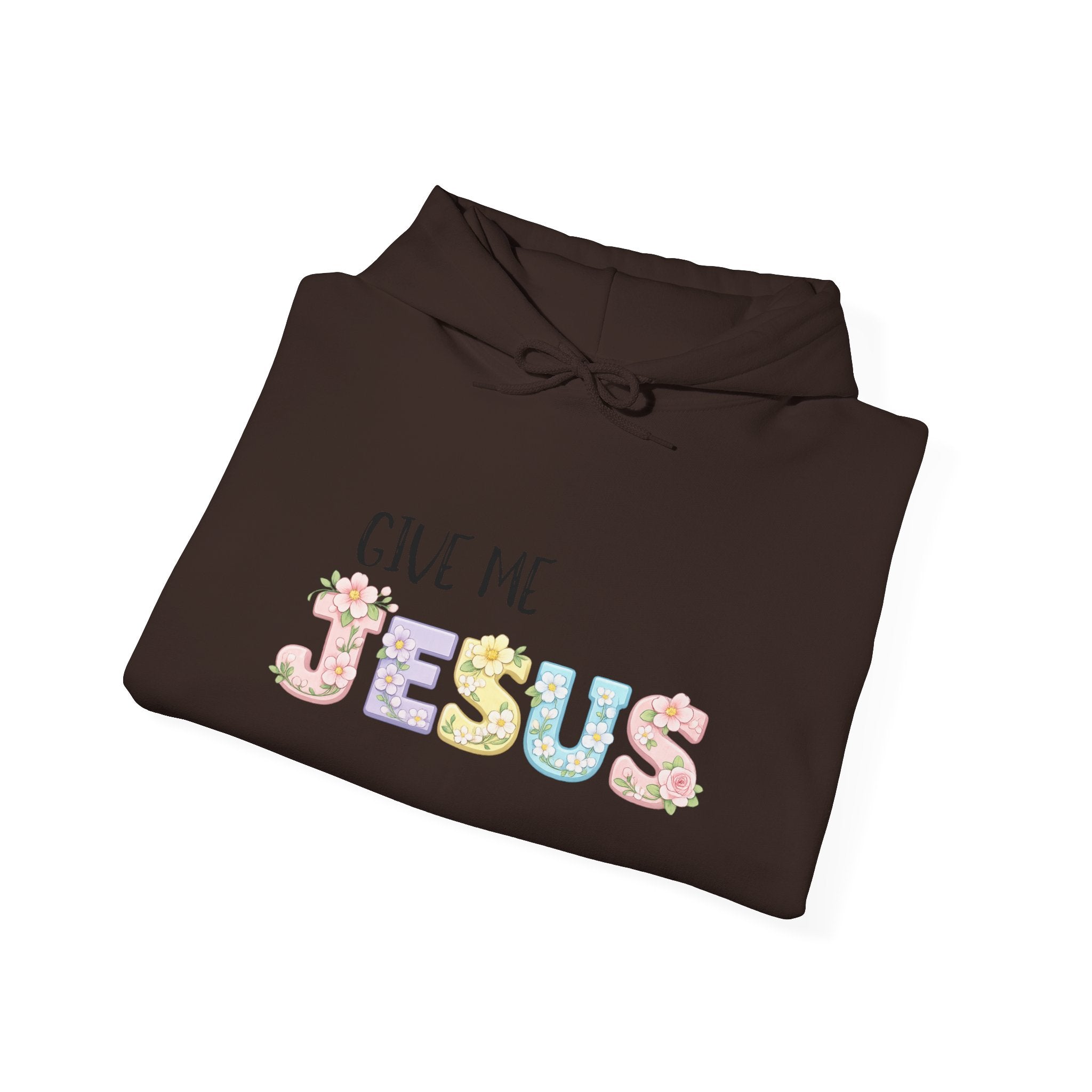 Give Me Jesus Floral Hoodie — Christian Faith Pullover for Women & Men