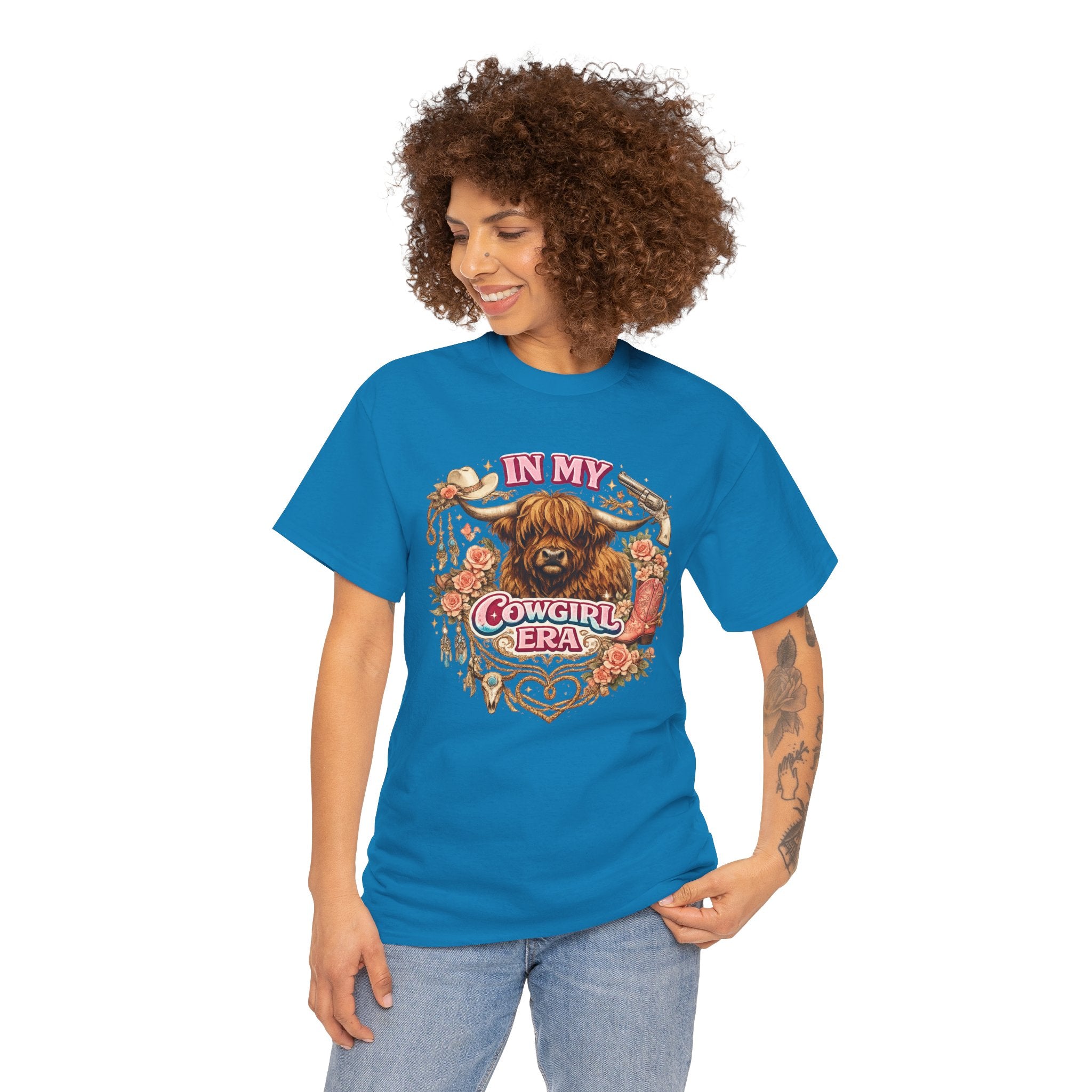 In My Cowgirl Era Highland Cow Tee