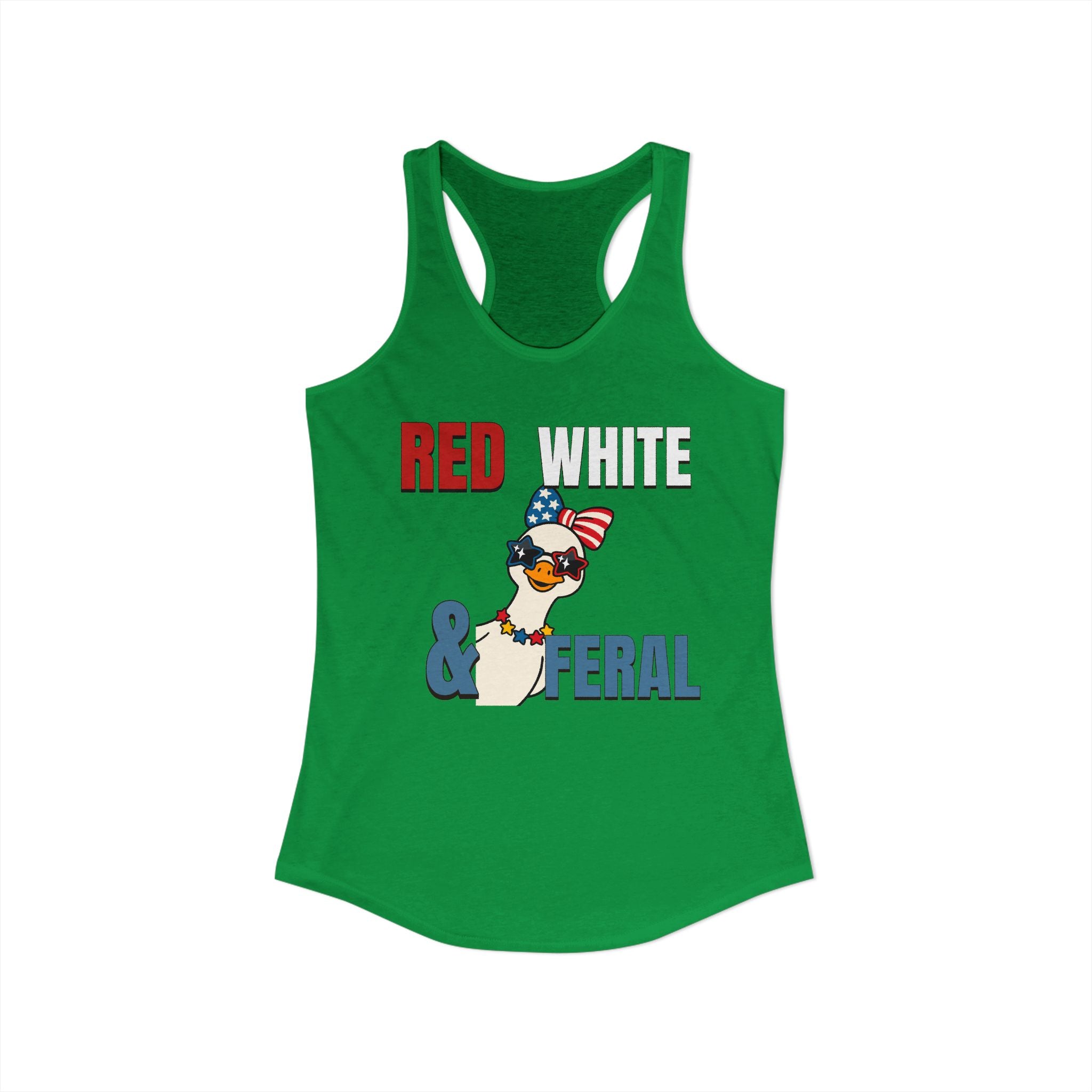 Red white & Feral Patriotic Tank Top