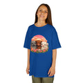 Kids Tee — Trio of Cute Kittens Sunset Floral Design