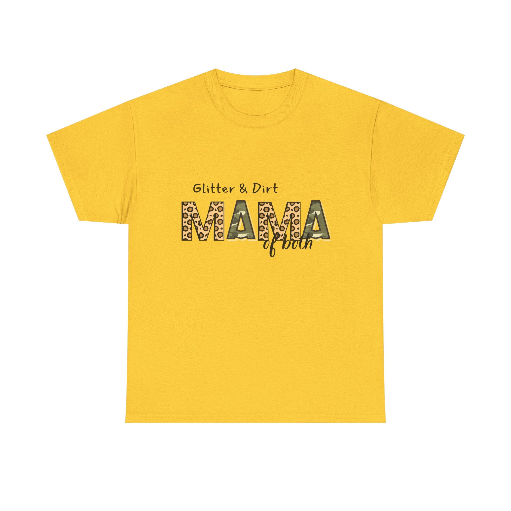Mama of Dirt Tee — "Glitter & Dirt" Leopard Print Mama T‑Shirt