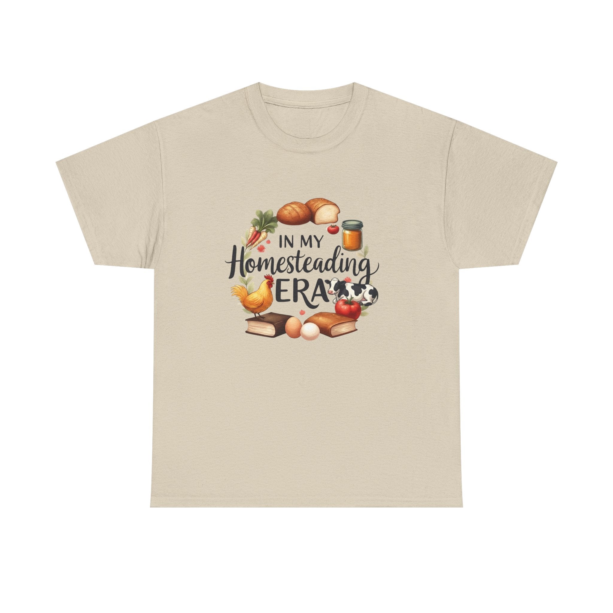 Homesteading Era Tee — Cute Bread, Chickens & Eggs Design
