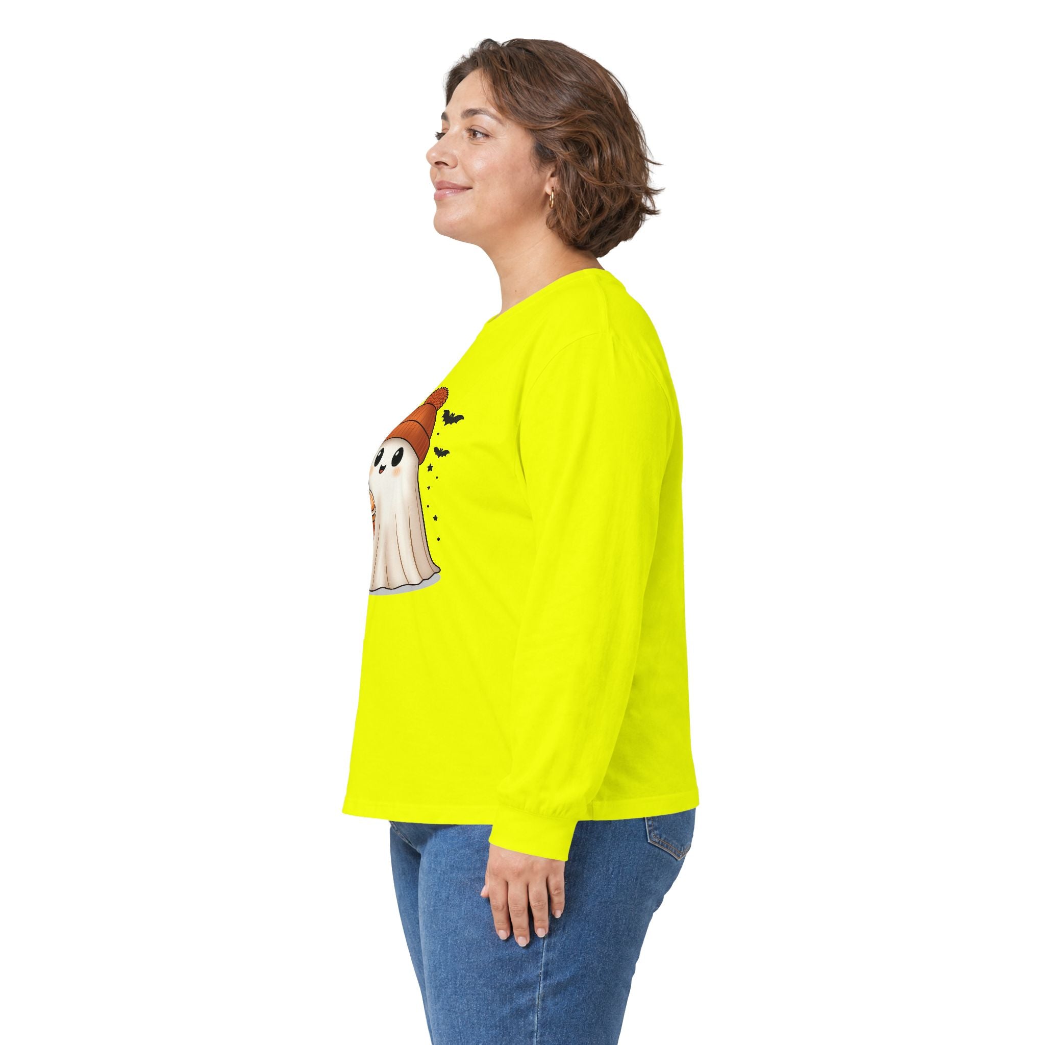 Cute Pumpkin Spice Ghost Unisex Ultra Cotton Long Sleeve Tee