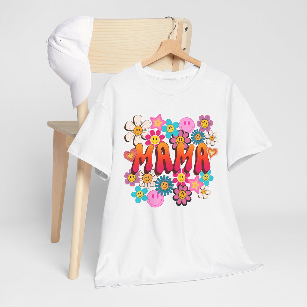 Mama Floral Tee — Retro Cute Flower Mom T‑Shirt