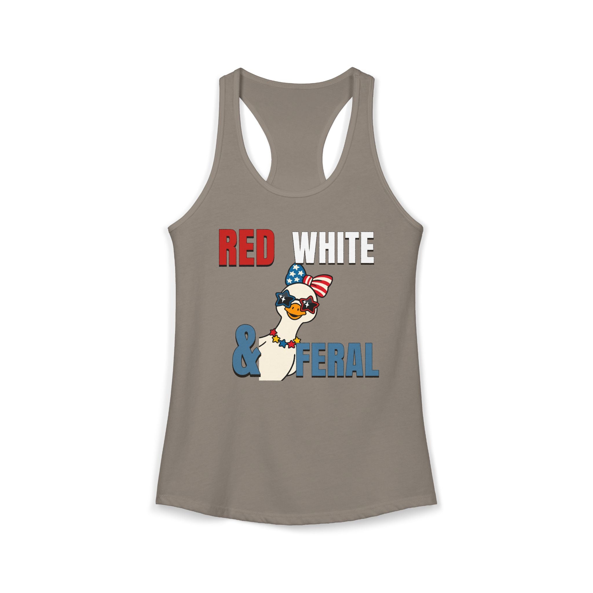 Red white & Feral Patriotic Tank Top
