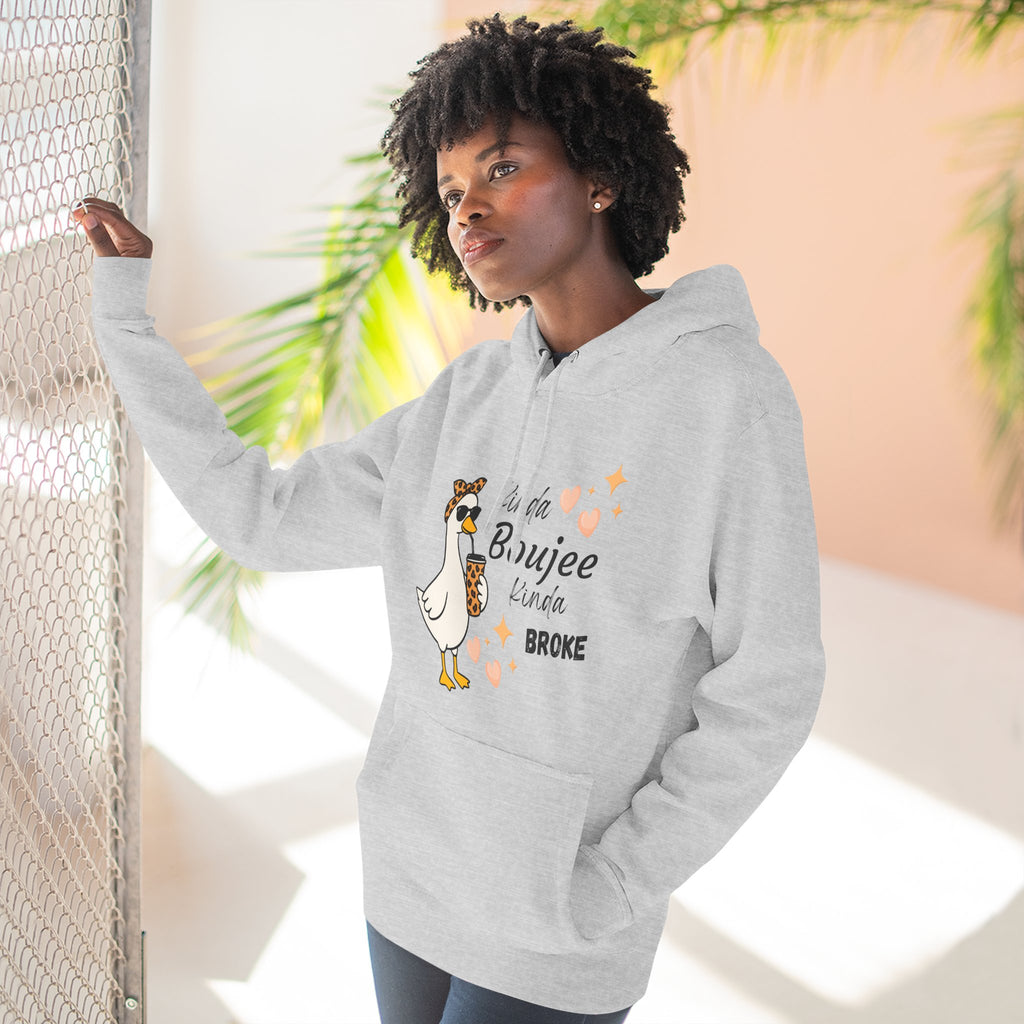Duck Graphic Hoodie — "A Little Boujee, Kinda Broke" Cute Casual Pullover