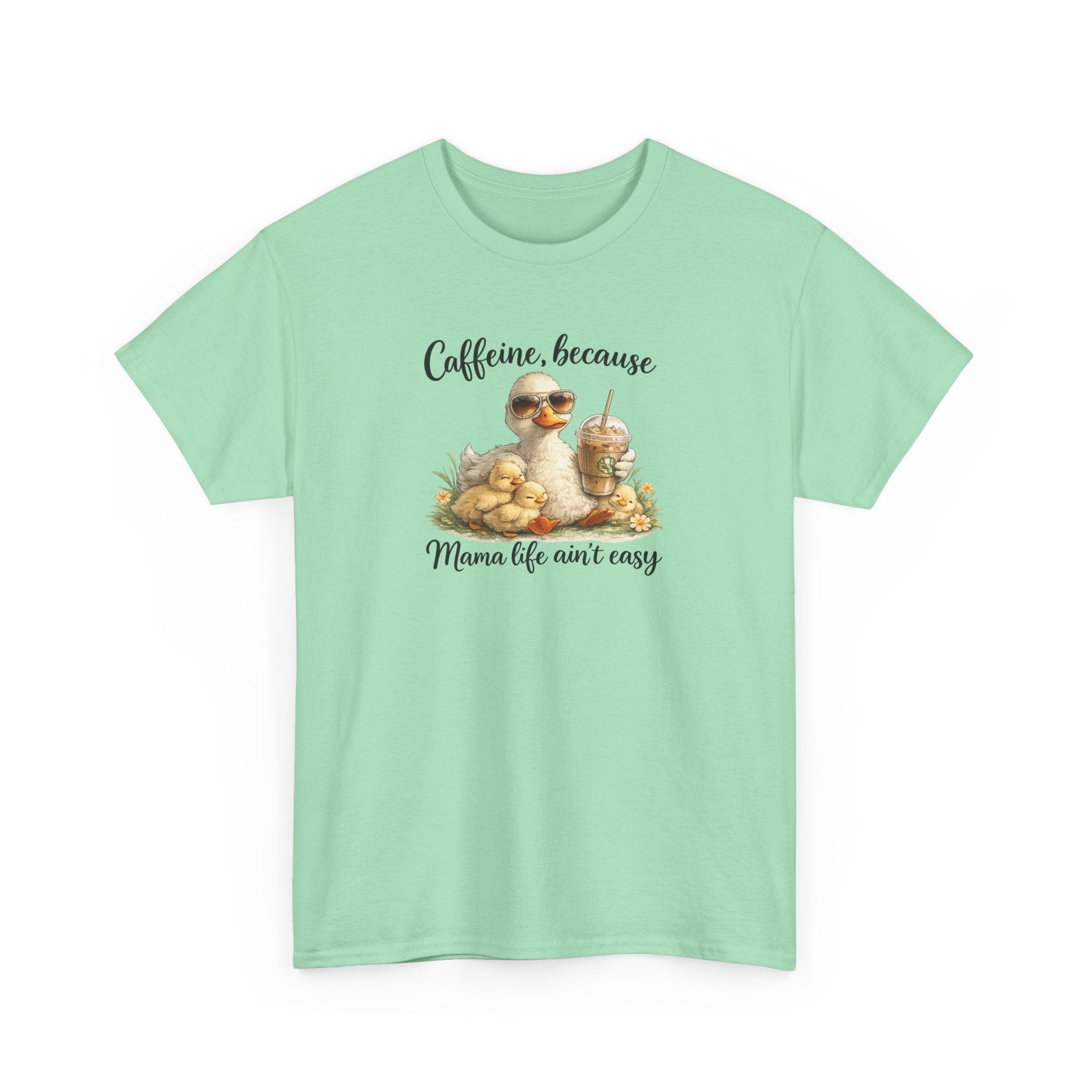 Mom Life Coffee Tee — Cute Mom & Baby Duck Caffeine Shirt