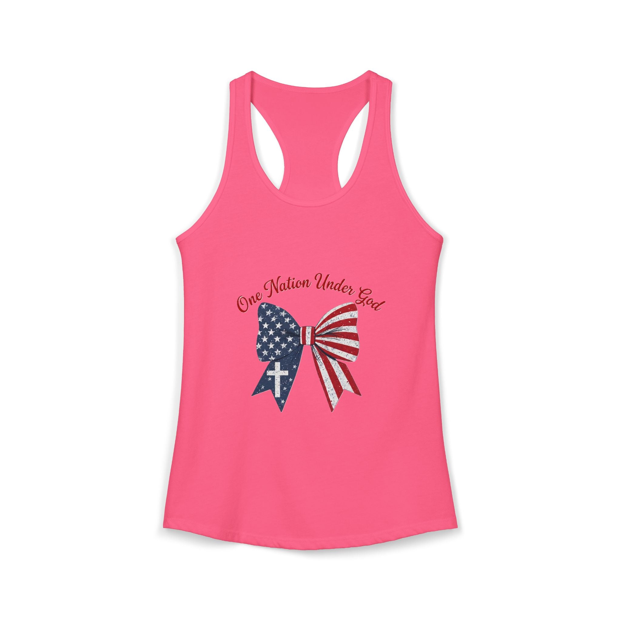 One Nation Under God Patriotic Tank Top — Women's Racerback