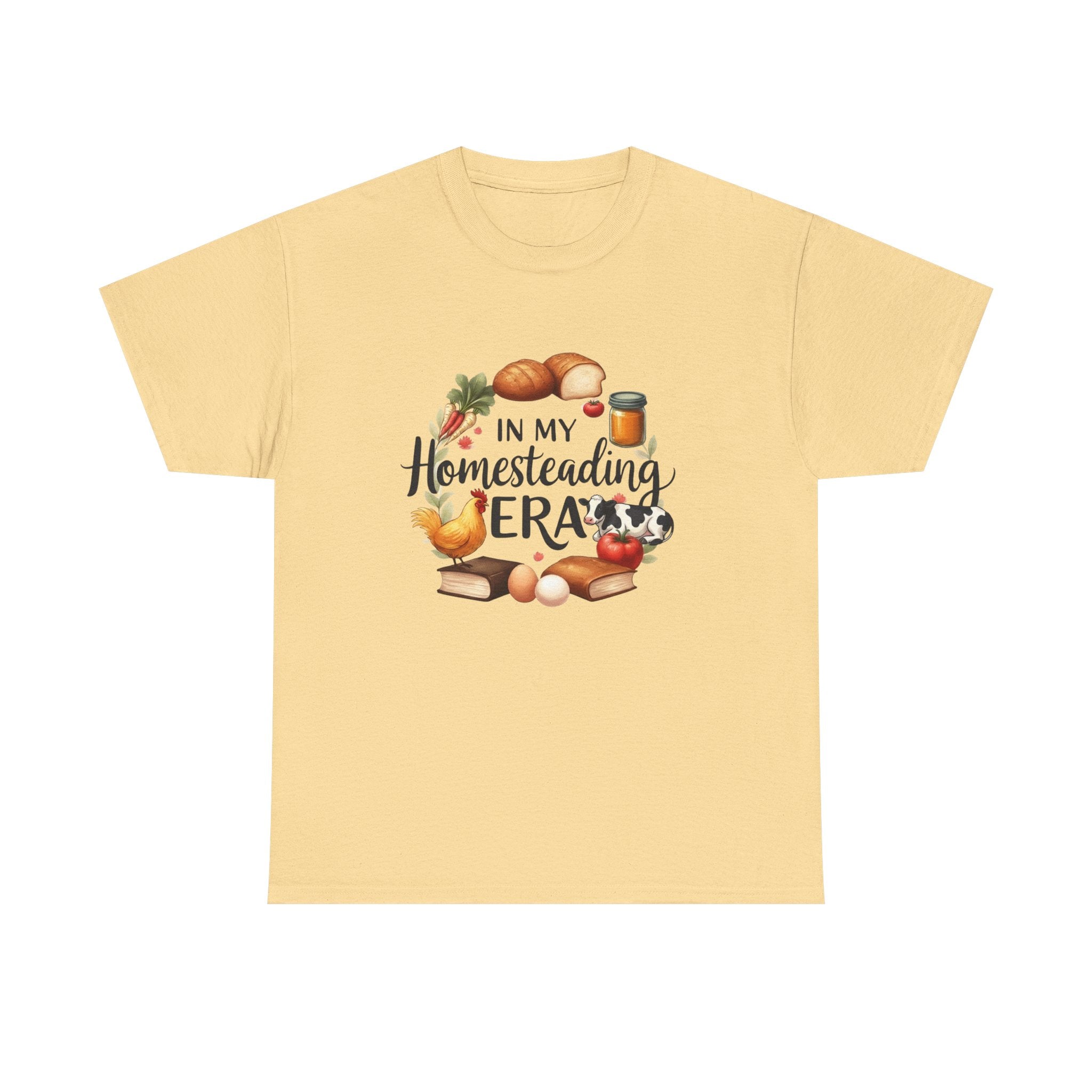 Homesteading Era Tee — Cute Bread, Chickens & Eggs Design