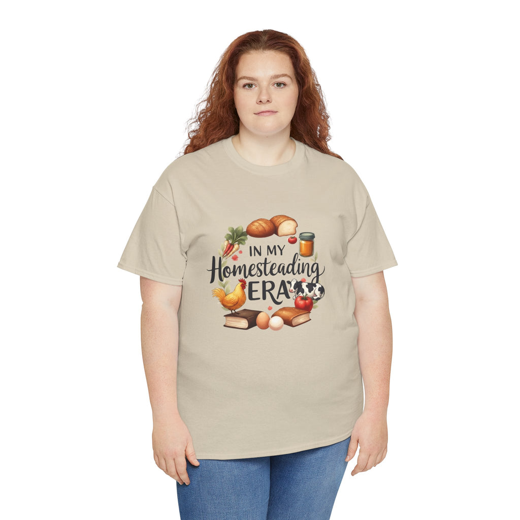 Homesteading Era Tee — Cute Bread, Chickens & Eggs Design