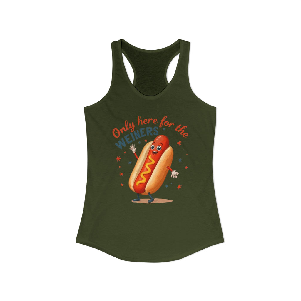 'Only Here for the Weiners' Hot Dog Cookout Tank