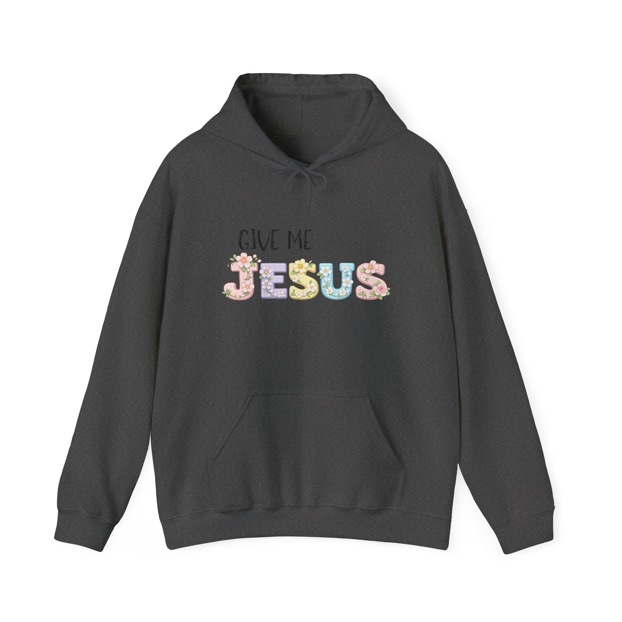 Give Me Jesus Floral Hoodie — Christian Faith Pullover for Women & Men
