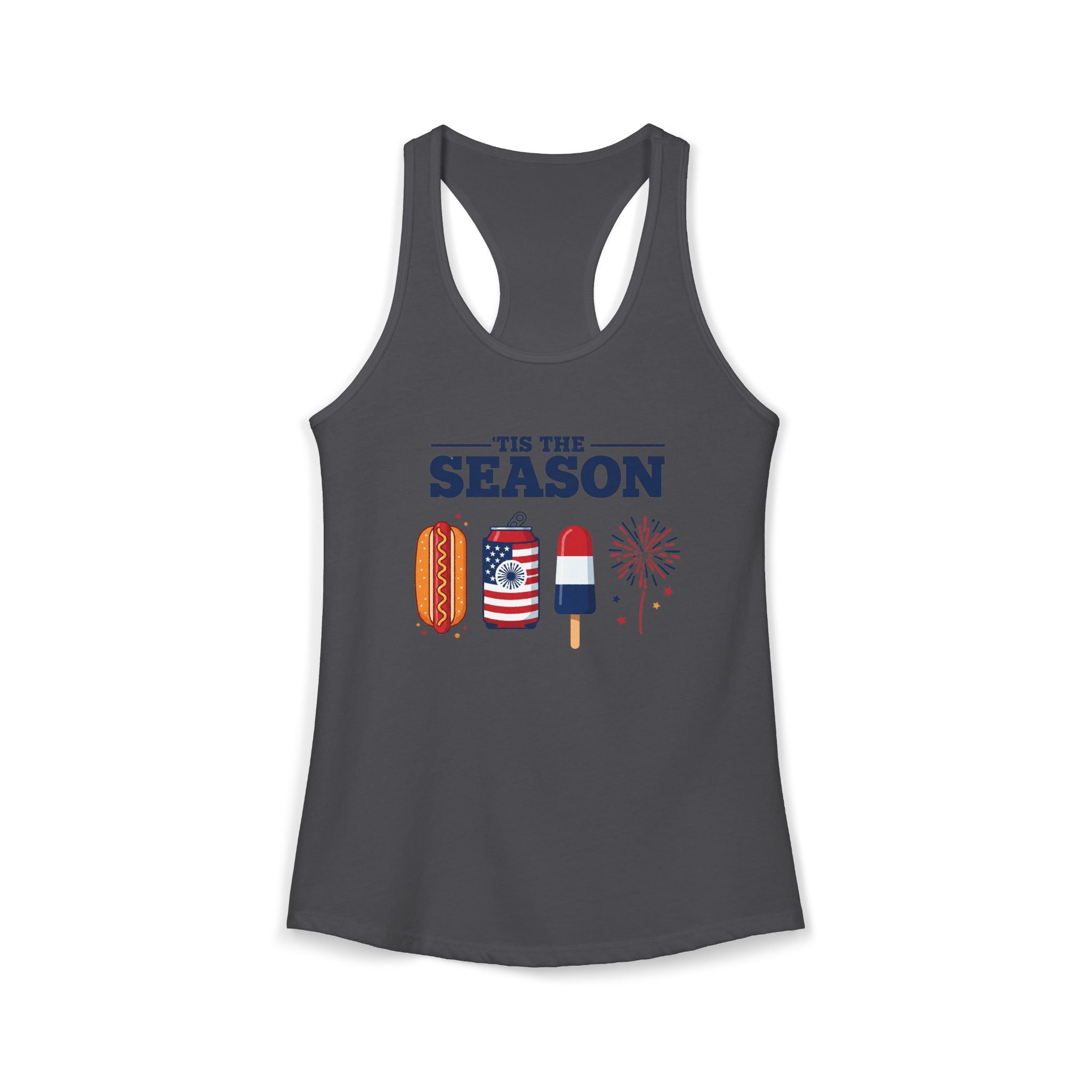4th of July USA 'Tis the Season Racerback Tank