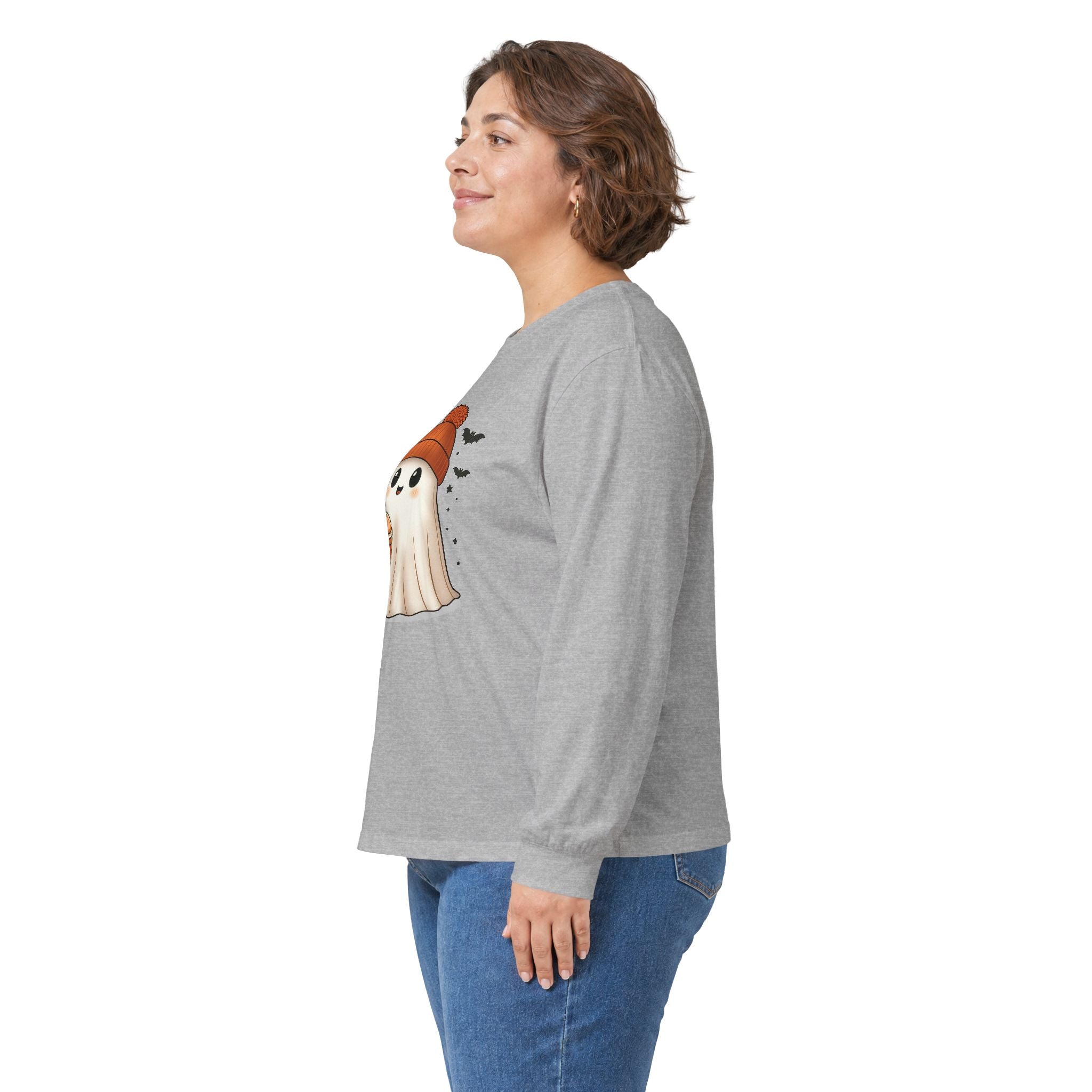Cute Pumpkin Spice Ghost Unisex Ultra Cotton Long Sleeve Tee
