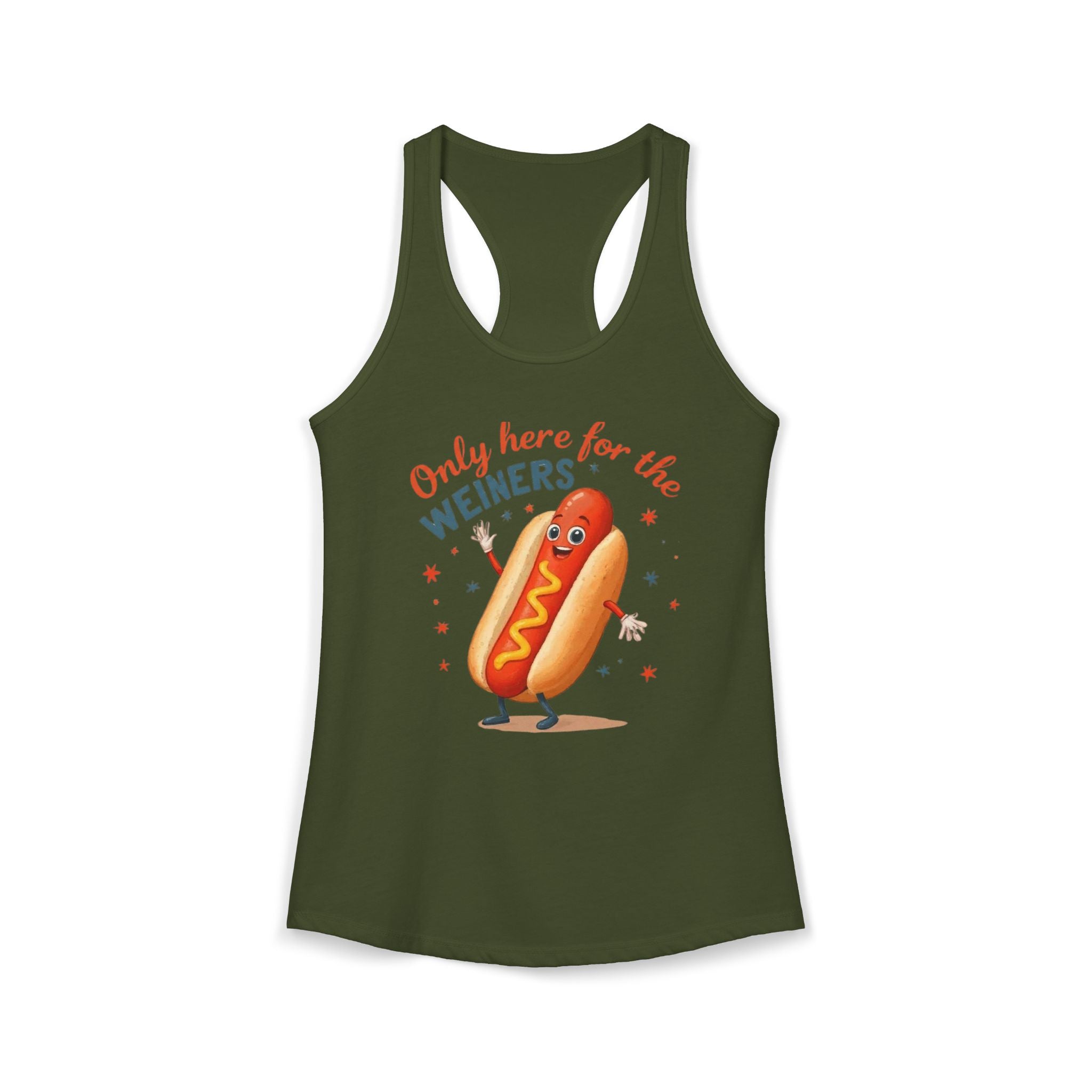 'Only Here for the Weiners' Hot Dog Cookout Tank