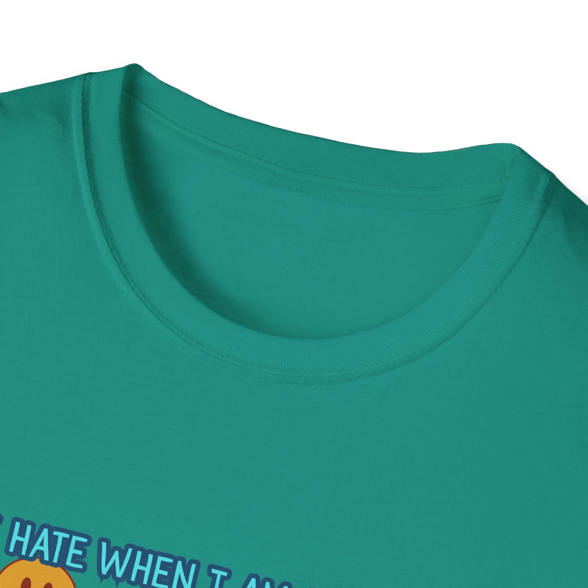 Funny 'I Hate When I Am accused of lolly-gagging' Graphic T-Shirt — Retro Smiley Face Design