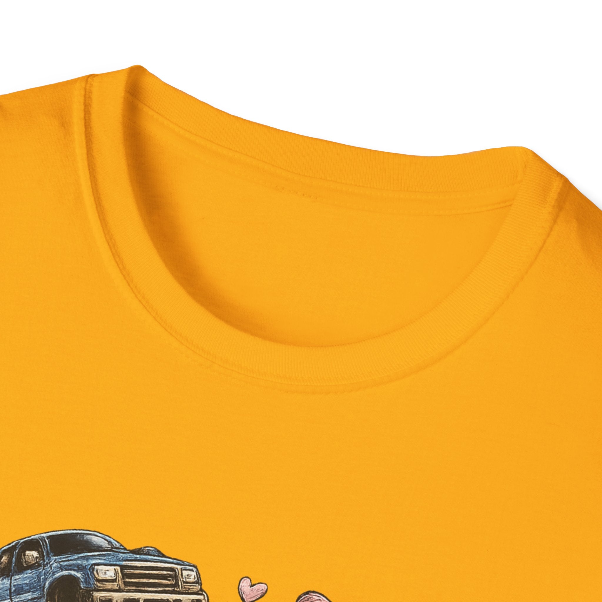 Mama Jeep & Ballet Shoes T-Shirt — 'MAMA' Graphic Tee with Trucks, Bows & Ballet Slippers