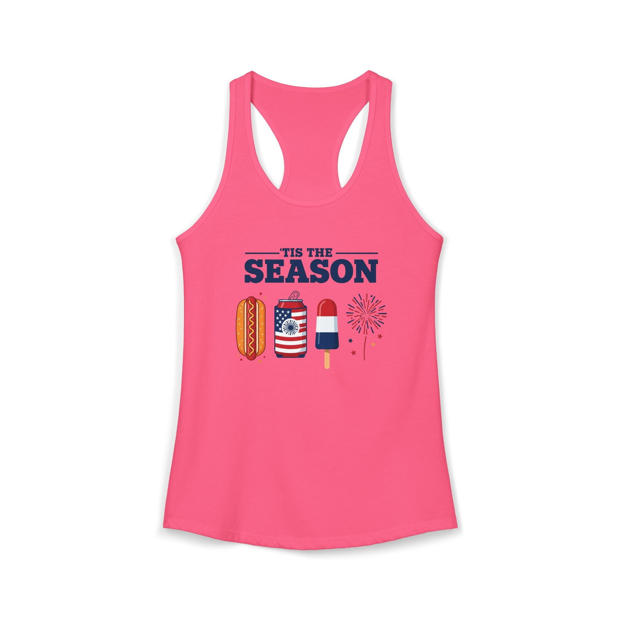 4th of July USA 'Tis the Season Racerback Tank