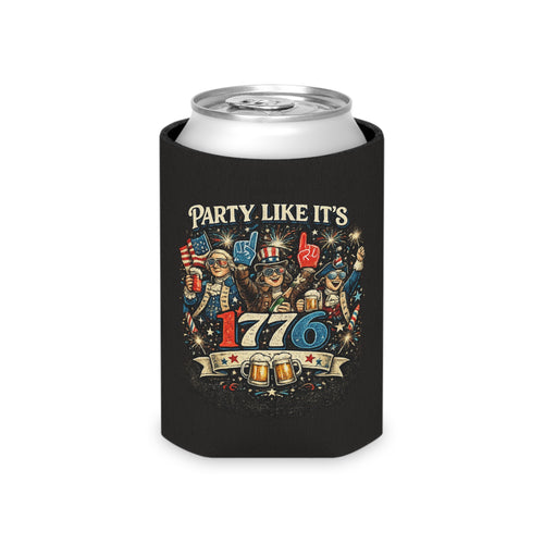 Can Cooler - "Party Like It’s 1776" Patriotic Independence Day Beer Koozie