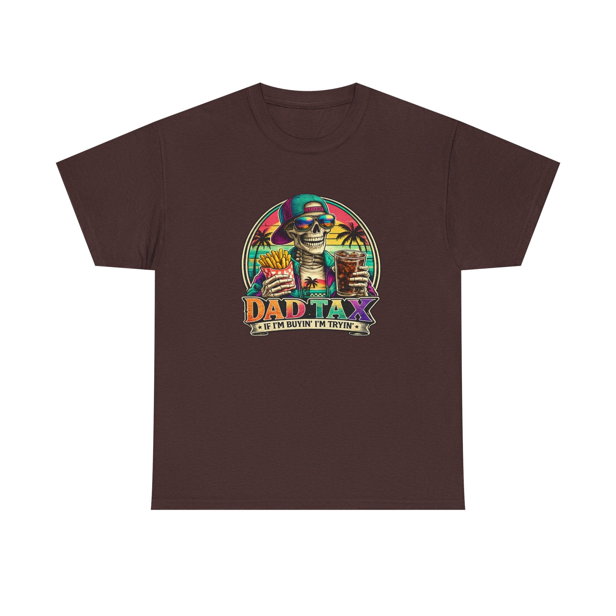 Dad Tax T-Shirt - Funny Dad Vacation Skull Tee (I’m Just Buying the Tacos)