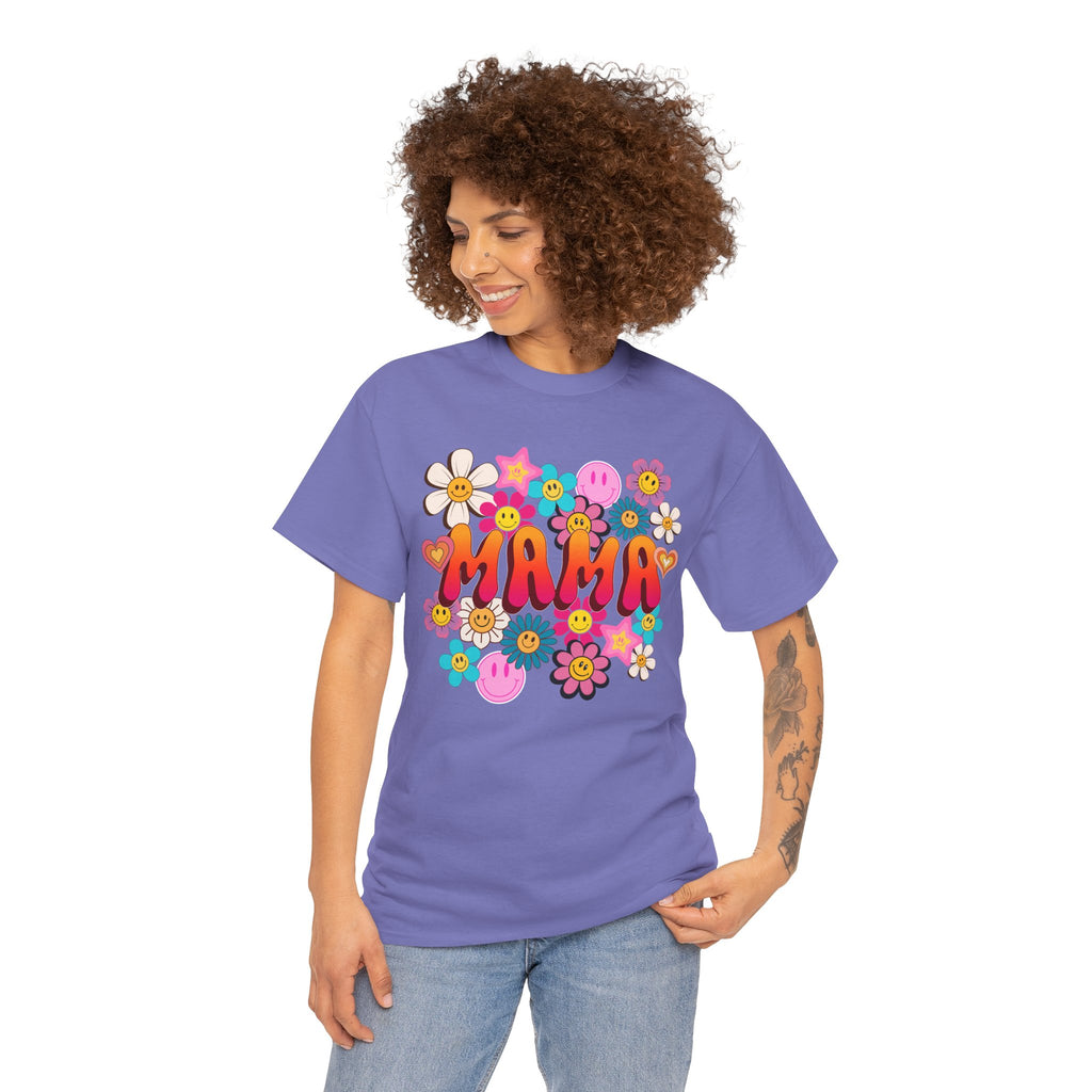 Mama Floral Tee — Retro Cute Flower Mom T‑Shirt
