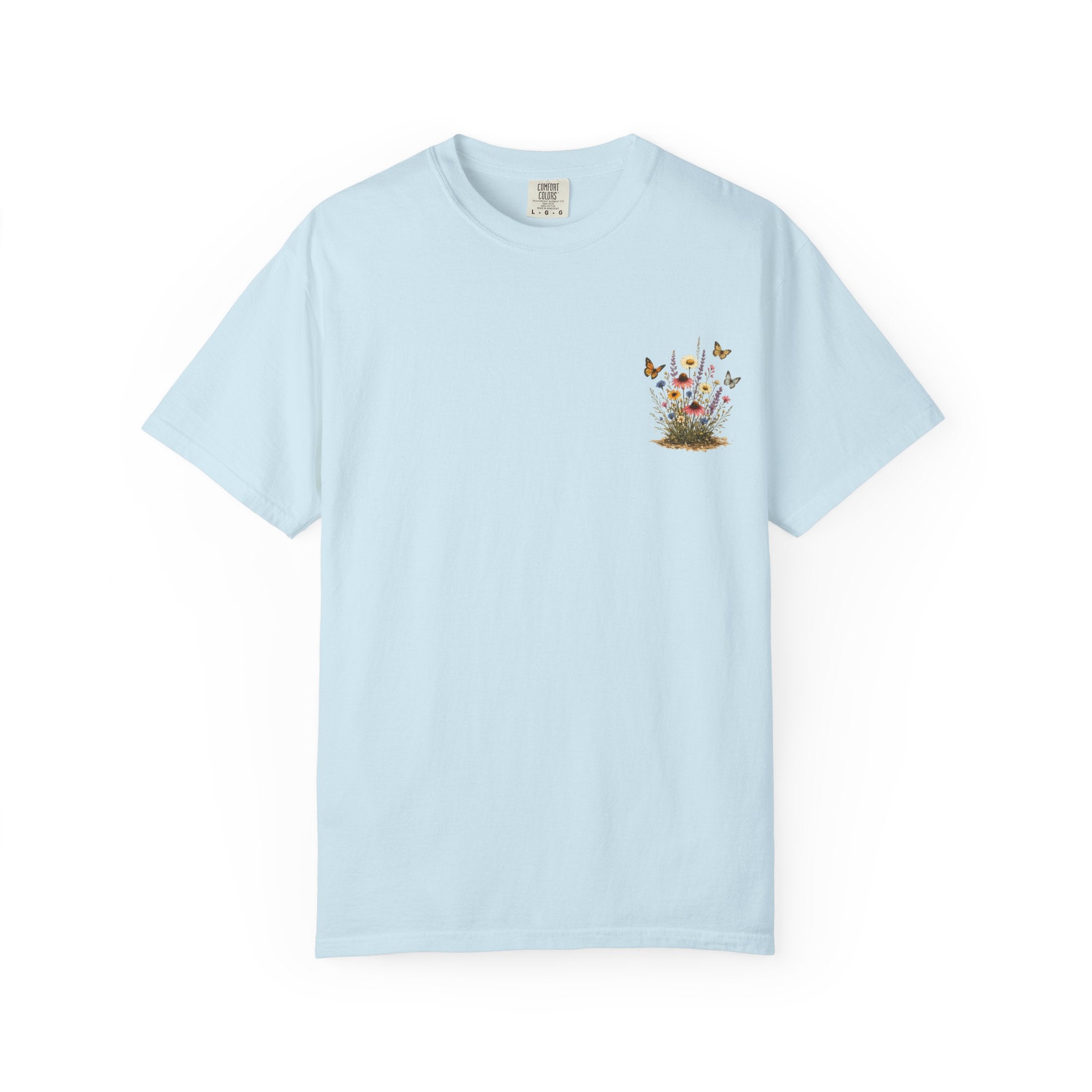 Wildflower Bouquet T-shirt | Backyard Butterflies, Botanical Illustration