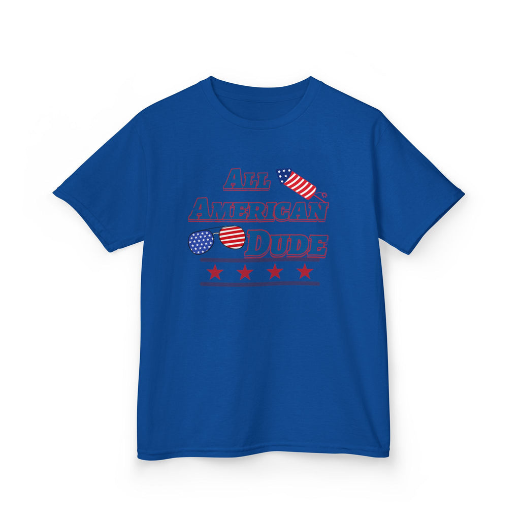 Kids Tee — "All American Dude" Patriotic 4th of July T-Shirt