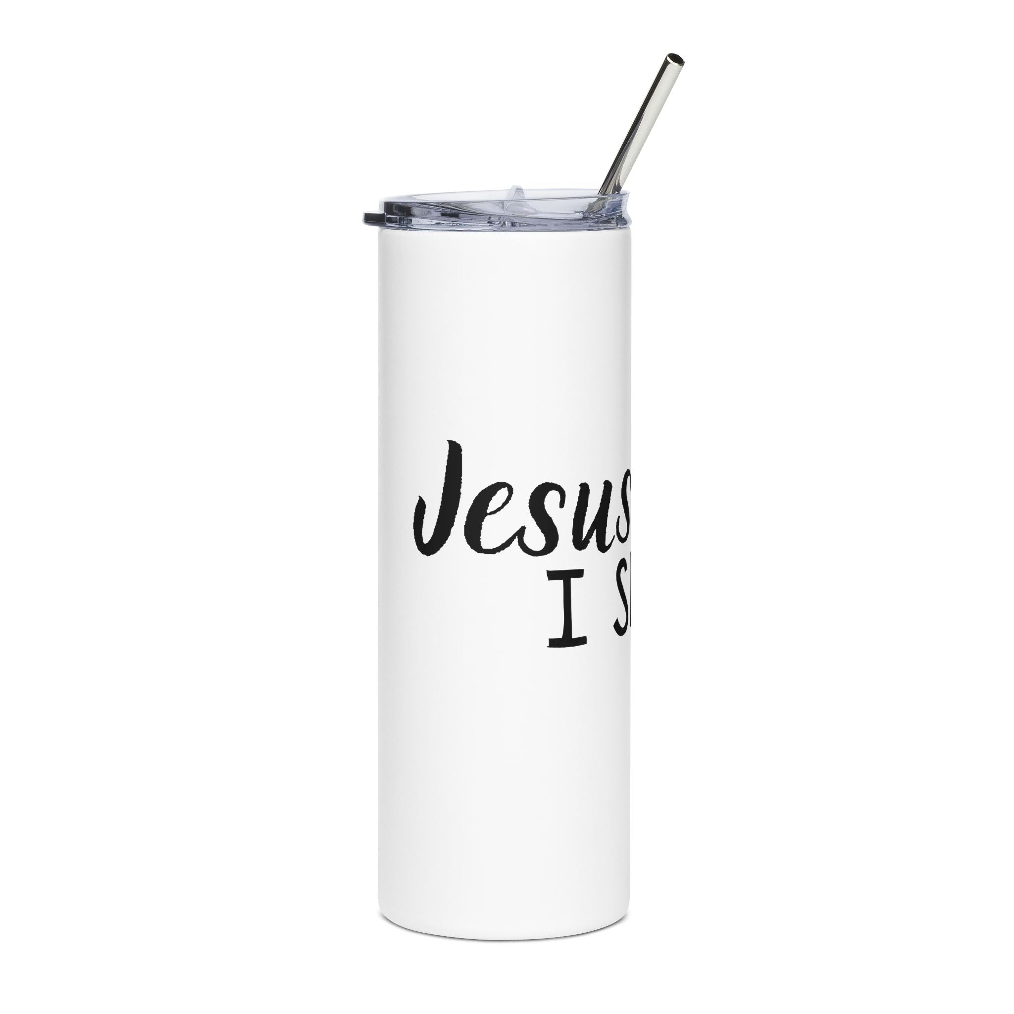 Jesus saves I spend Stainless Steel Tumbler, 20oz