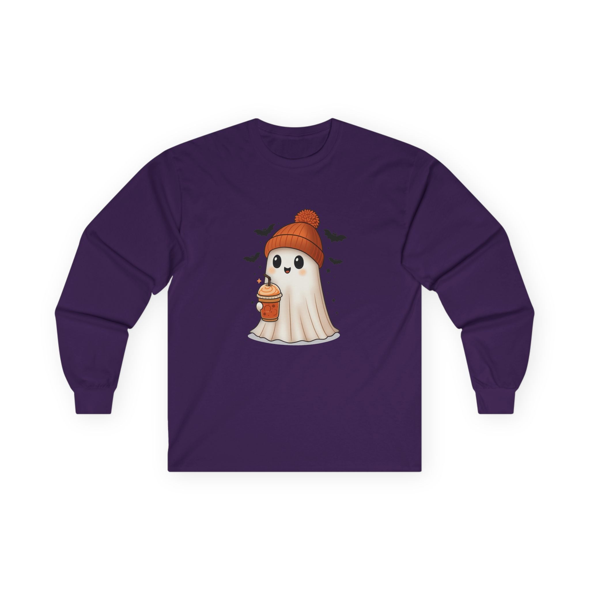 Cute Pumpkin Spice Ghost Unisex Ultra Cotton Long Sleeve Tee