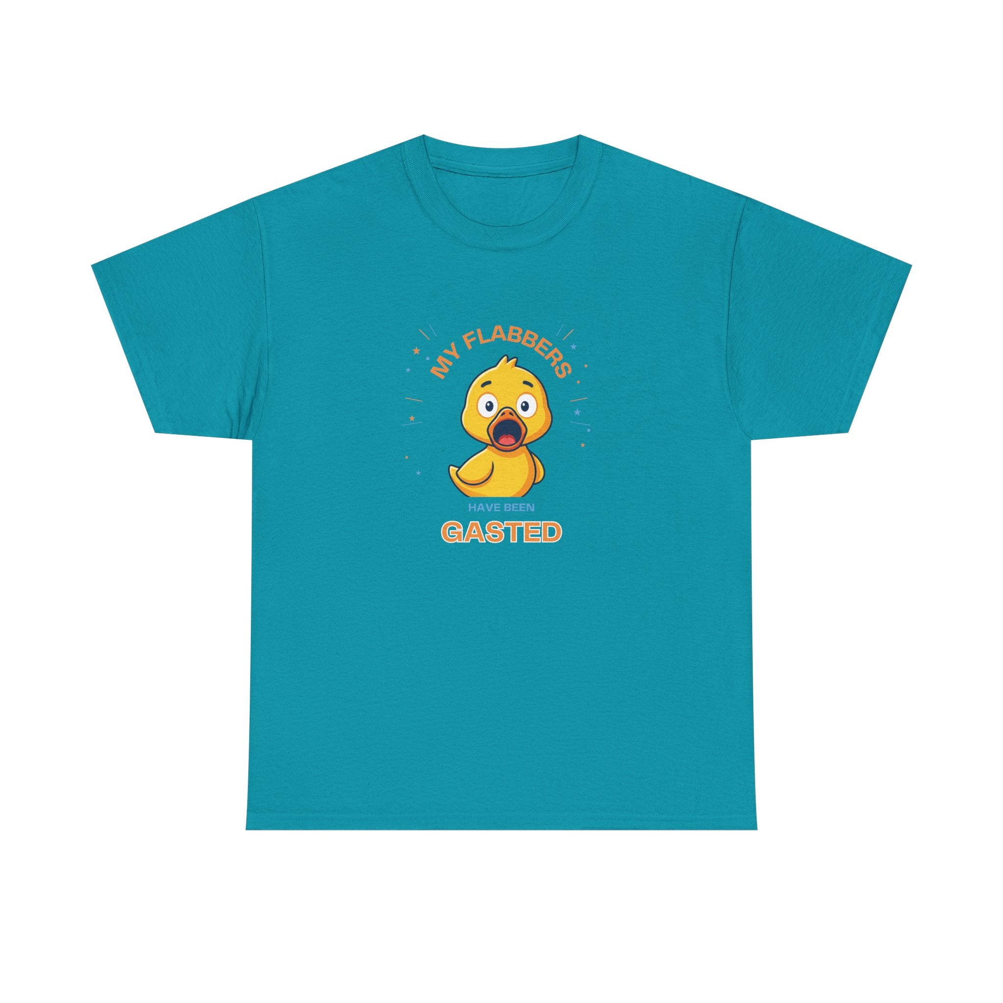 Duck Cartoon Tee — "My Flabbers are Gasted" Cute Shocked Rubber Duck T-Shirt