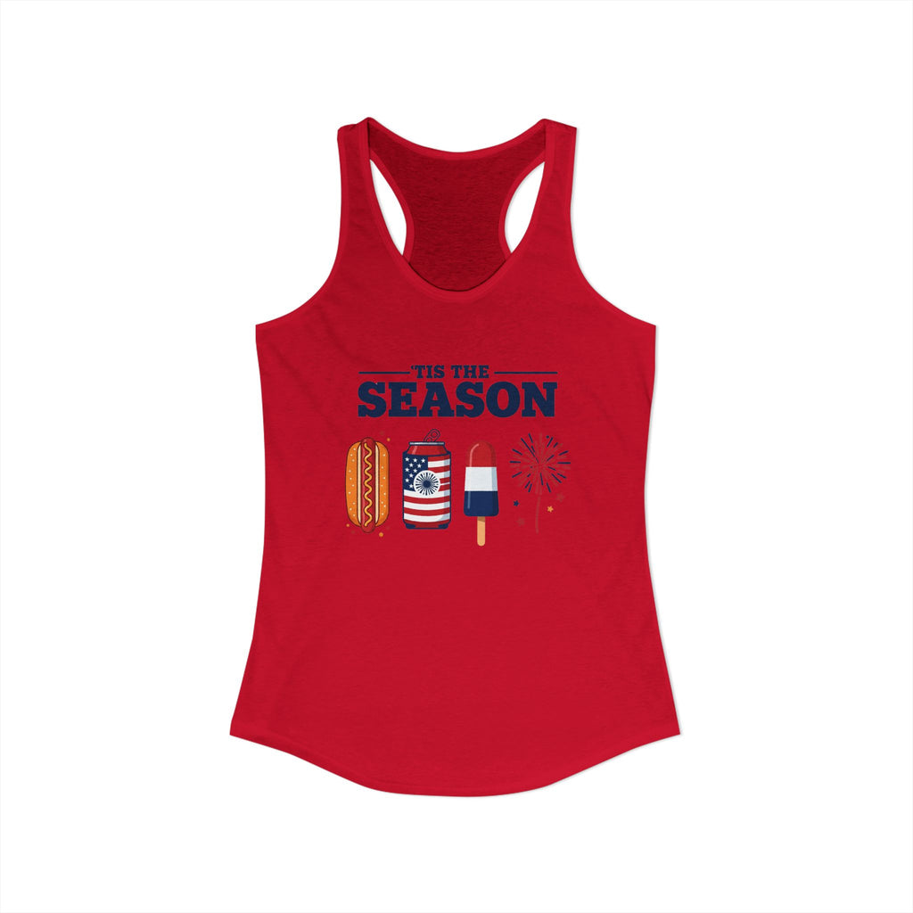 4th of July USA 'Tis the Season Racerback Tank