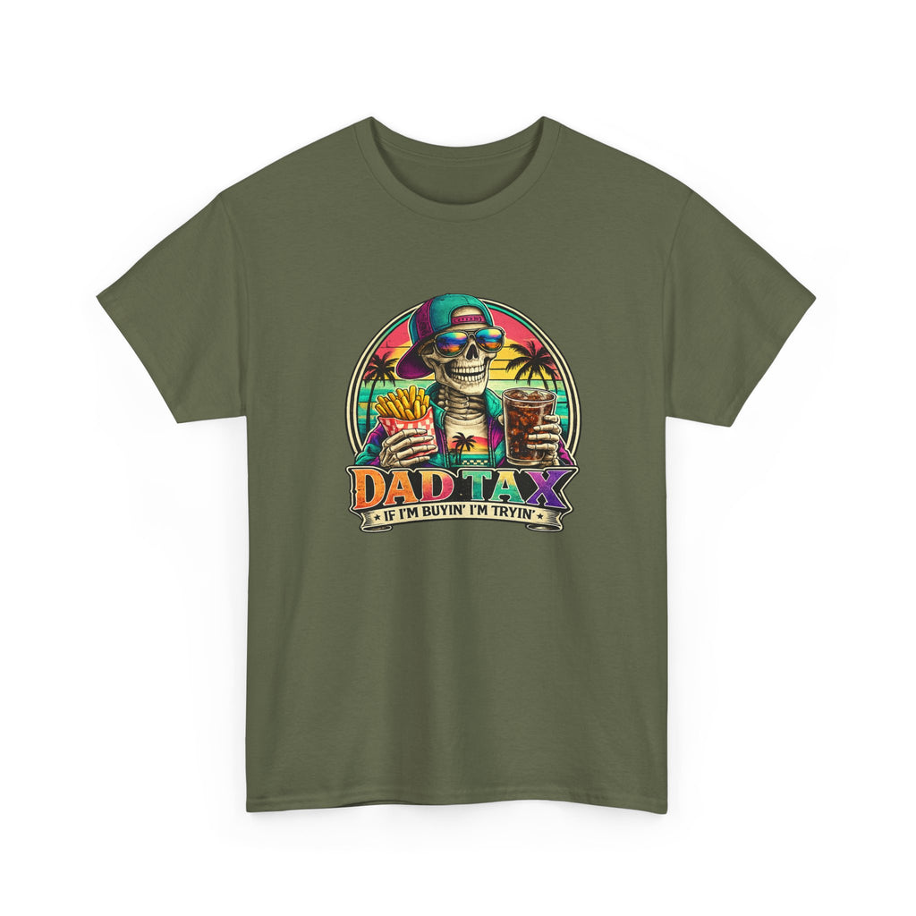 Dad Tax T-Shirt - Funny Dad Vacation Skull Tee (I’m Just Buying the Tacos)