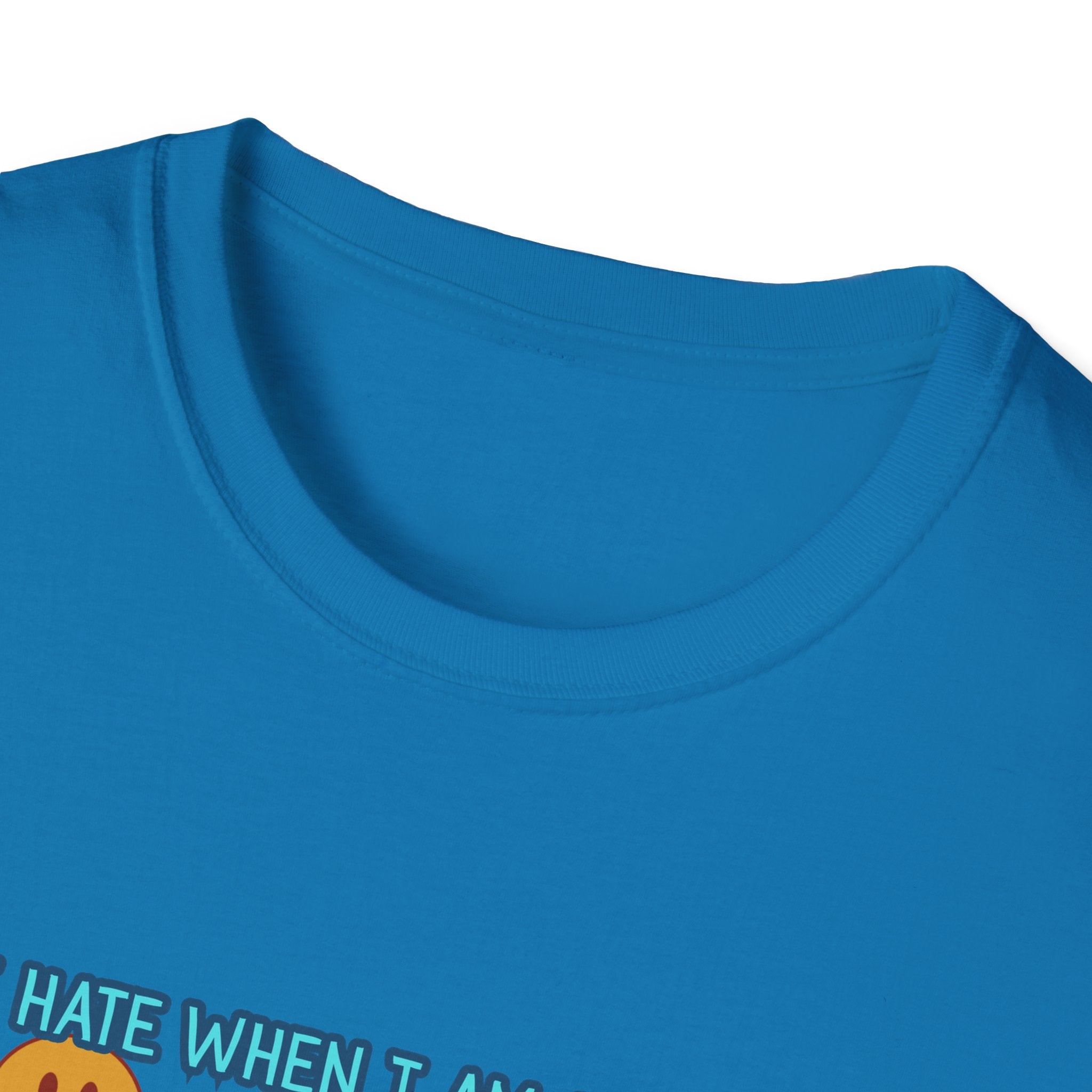 Funny 'I Hate When I Am accused of lolly-gagging' Graphic T-Shirt — Retro Smiley Face Design