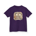 Kids T-Shirt – 'Born Free' Retro Smiley Flower Graphic
