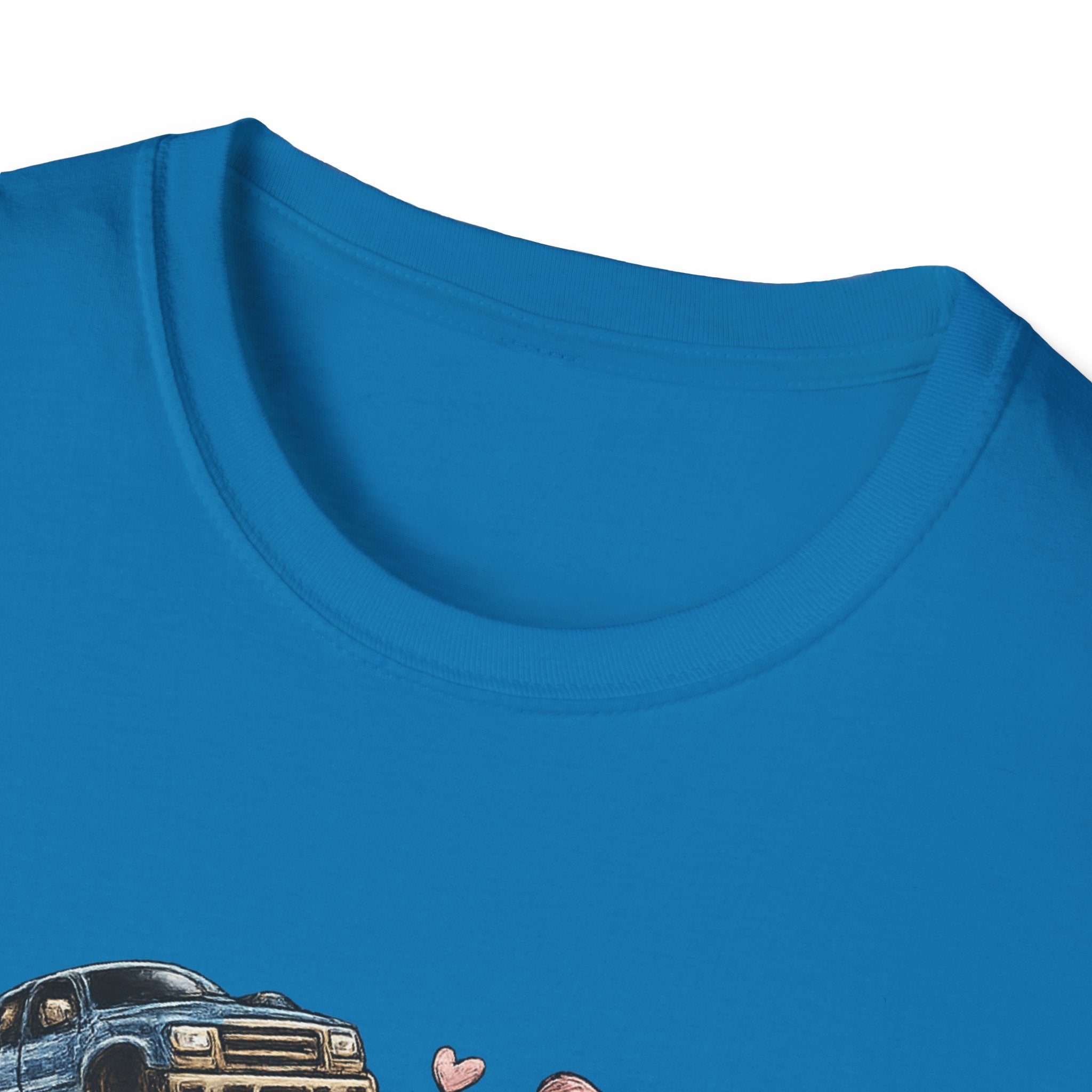 Mama Jeep & Ballet Shoes T-Shirt — 'MAMA' Graphic Tee with Trucks, Bows & Ballet Slippers